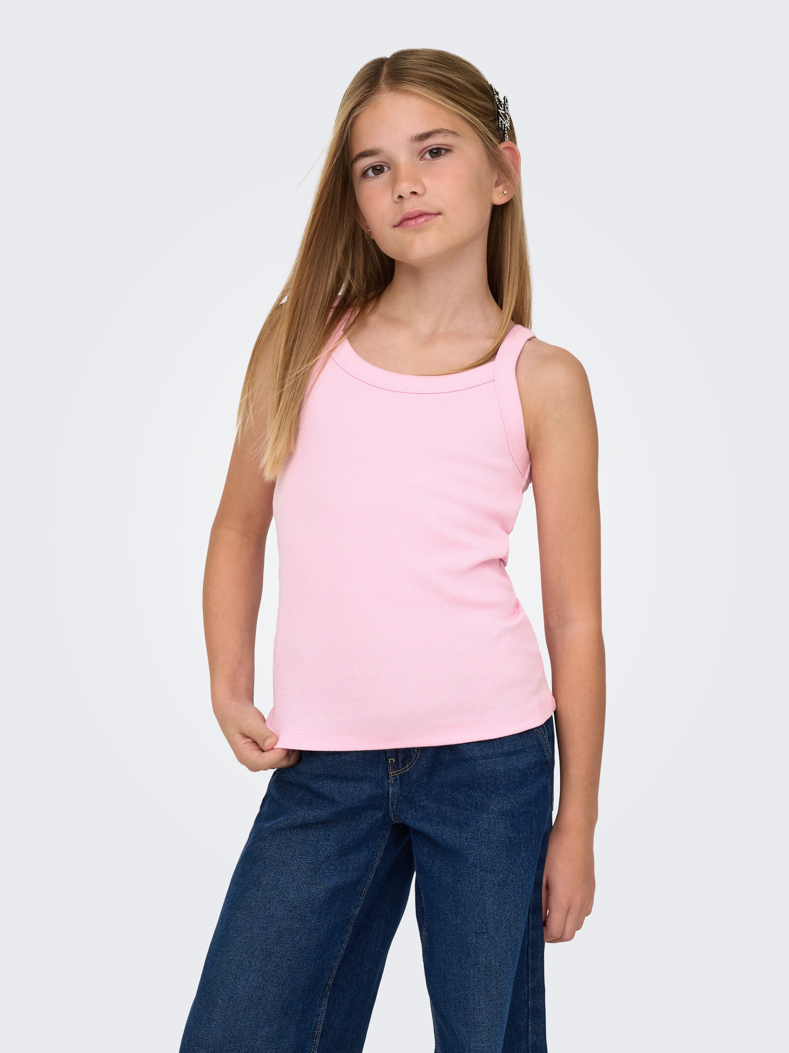 KIDS ONLY Trägertop KOGJILL LIFE S/L TOP CS JRS 2-PACK (Packung, 2-tlg) Baumwollmischung, elastisch