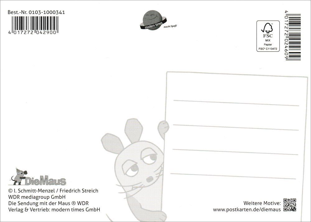 mit Einladung" Maus: der Postkarte "Sendung