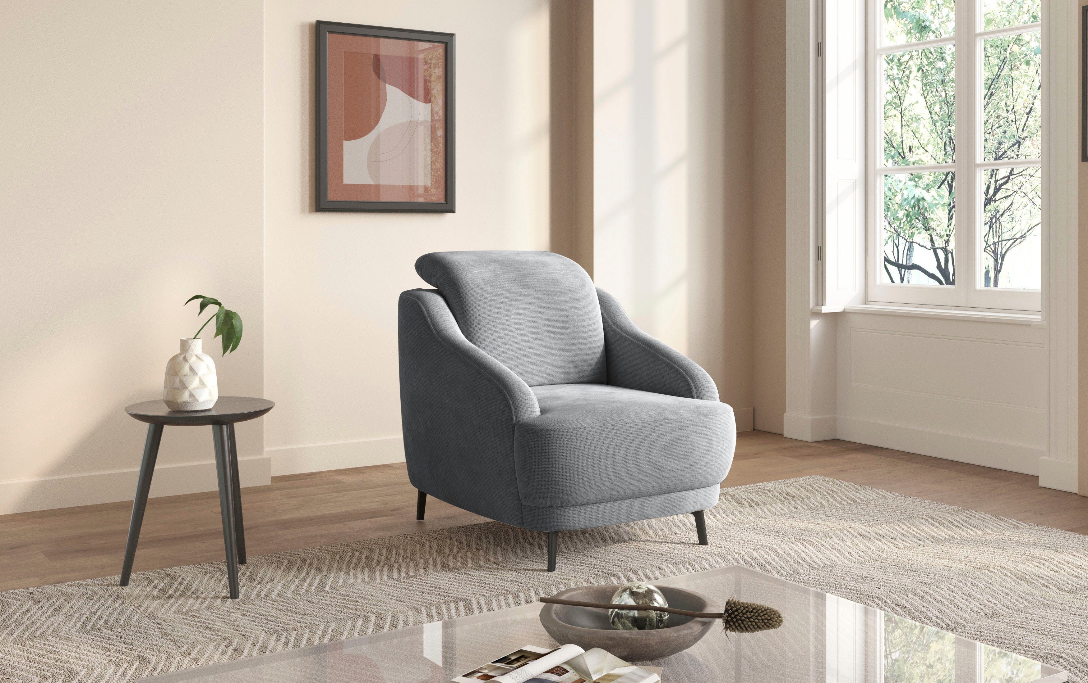 sit&more Sessel Blues (1-St), mit Metallfüßen, günstig online kaufen