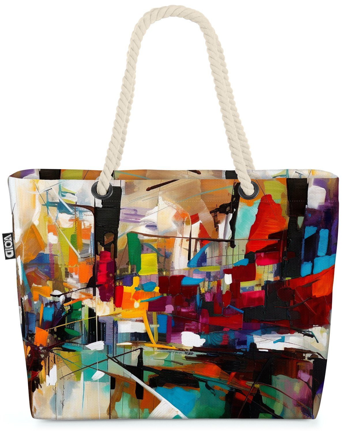 VOID Strandtasche (1-tlg), Kunst Farben Abstrakt Gemälde Malerei Kreativität Expressionismus Imp