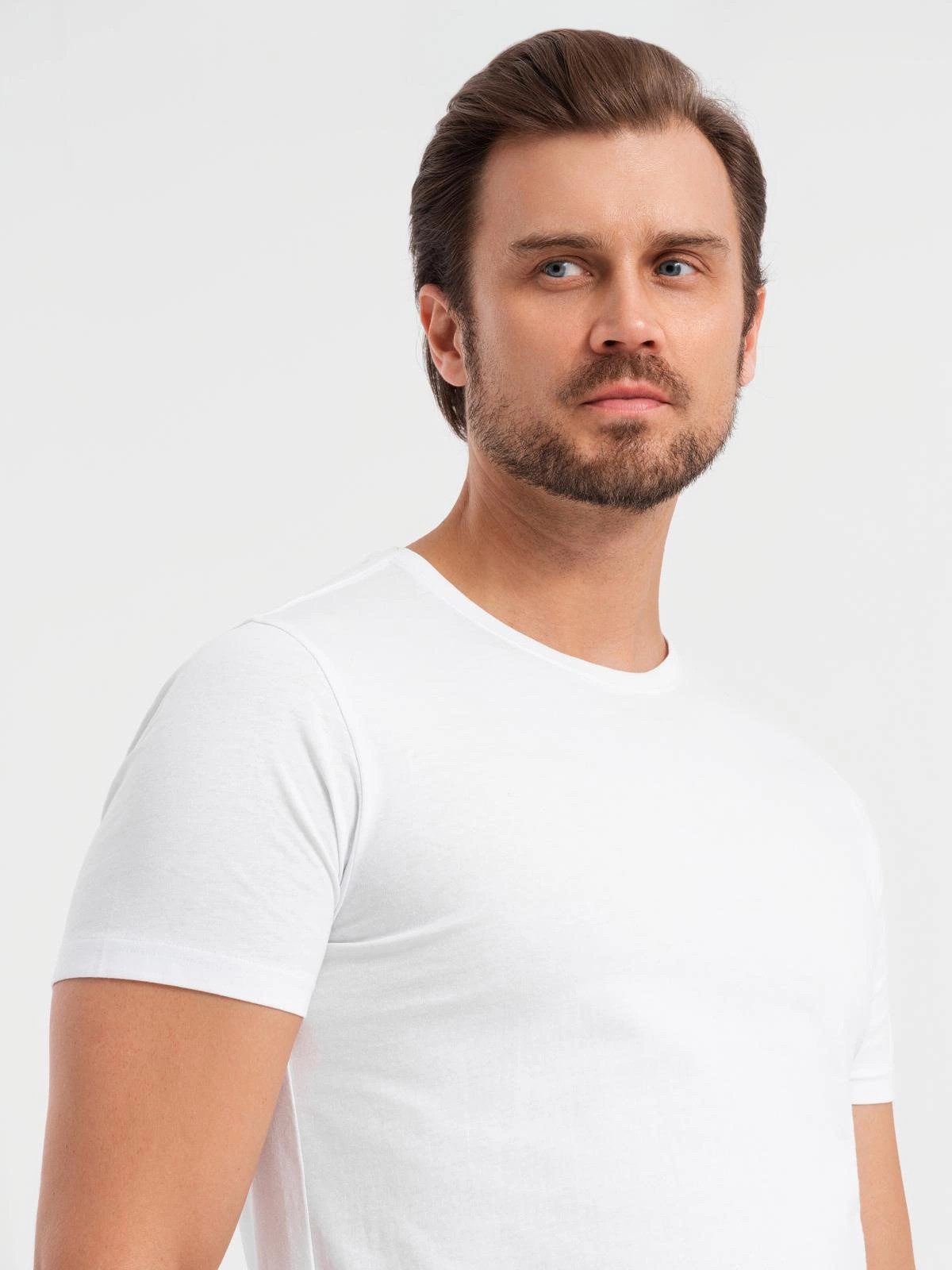 OMBRE T-Shirt BASIC T-Shirt 3erSet für Herren aus Baumwolle mit Rundhalsaus günstig online kaufen