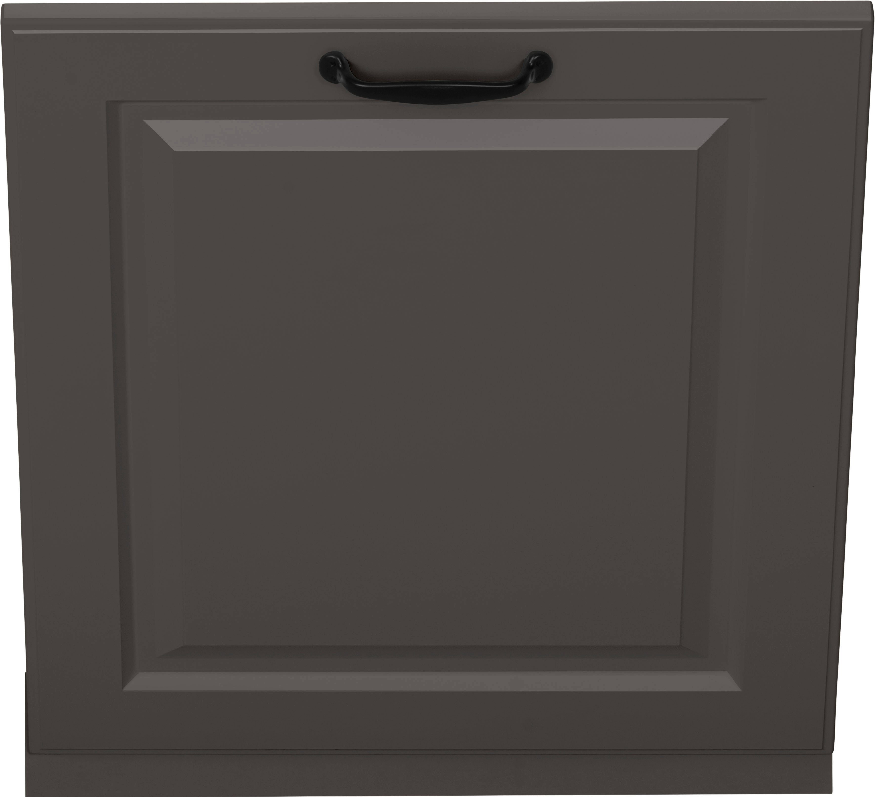 wiho Küchen Möbelblende für Anthrazit/Anthrazit vollintegrierbaren Erla, Geschirrspüler breit, 60 cm
