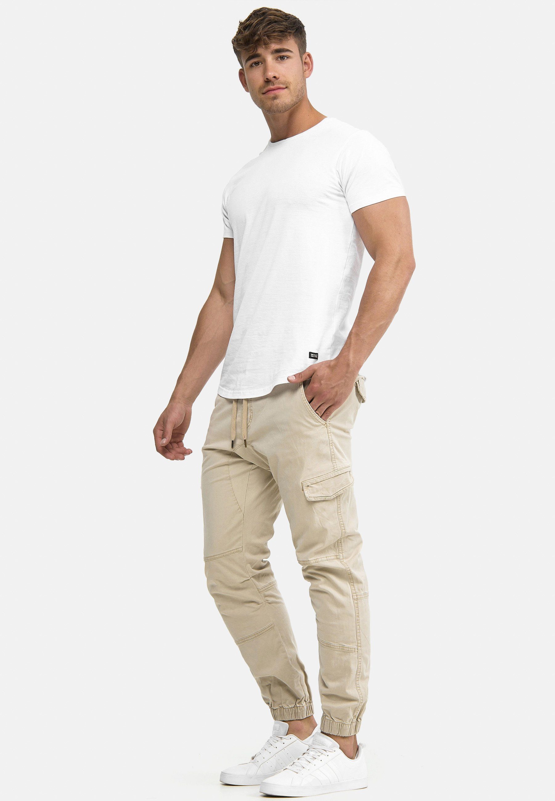 Indicode Cargohose Herren Levy Cargo Hose Herrenhose mit elastischem Bund und Kordelzug