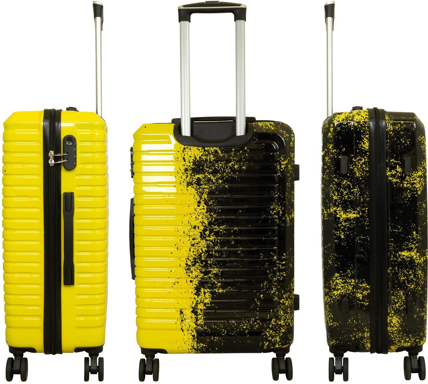 Warenhandel König Hartschalen-Trolley Sierra, 4 Rollen, modernes Zwei-Farb-Design, aufrecht rollbar
