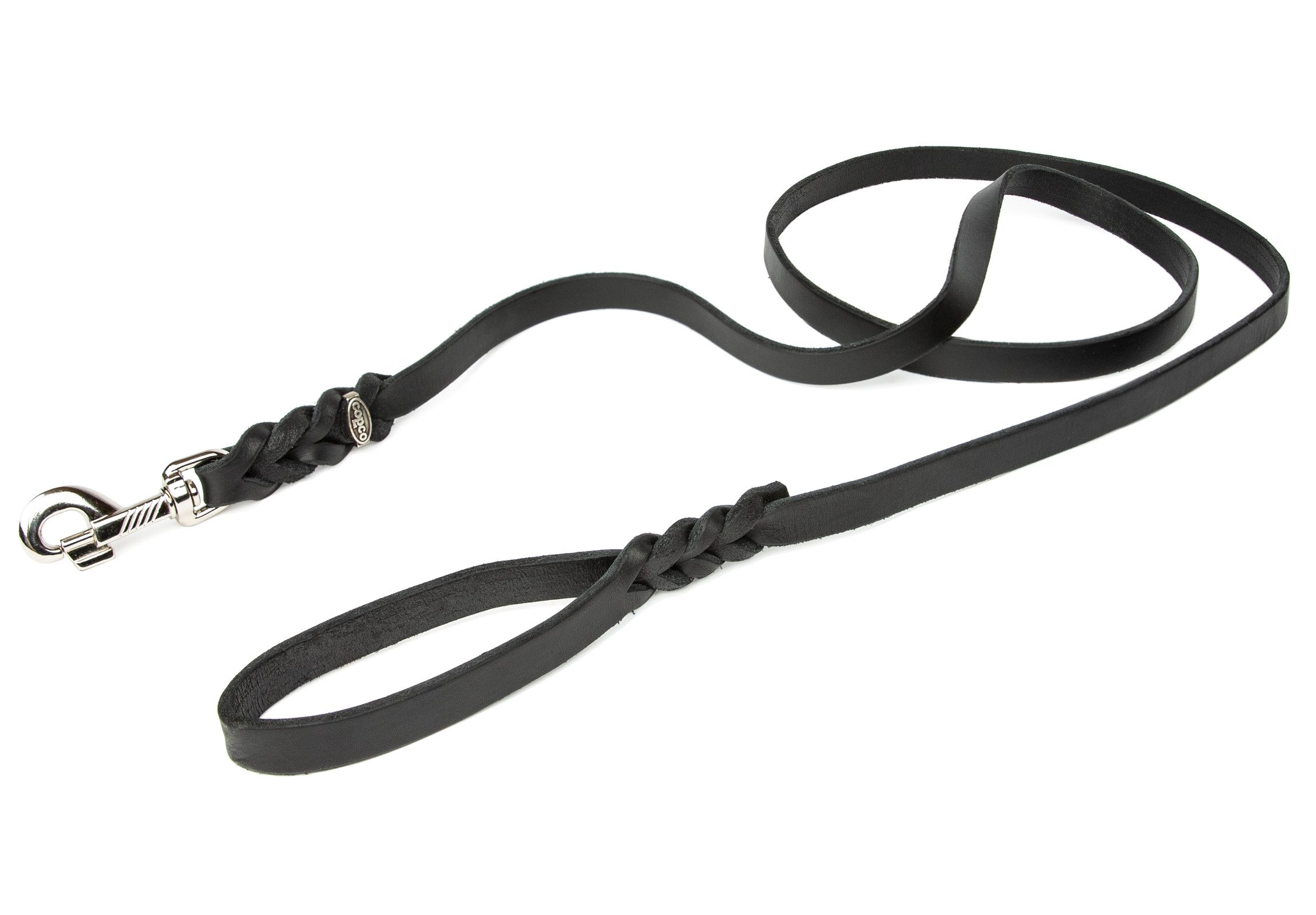 CopcoPet Hundeleine Fettlederleine mit Handschlaufe, Leder