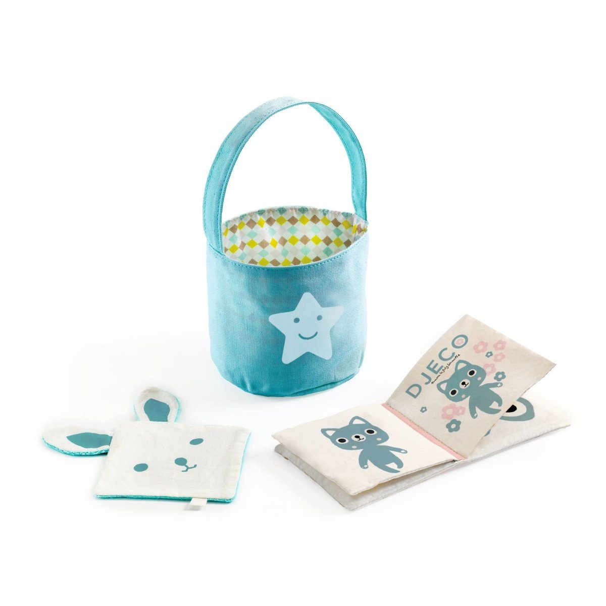 Puppen Accessoires-Set Gute Nacht Set Tasche Buch Kuscheltier DJ07849