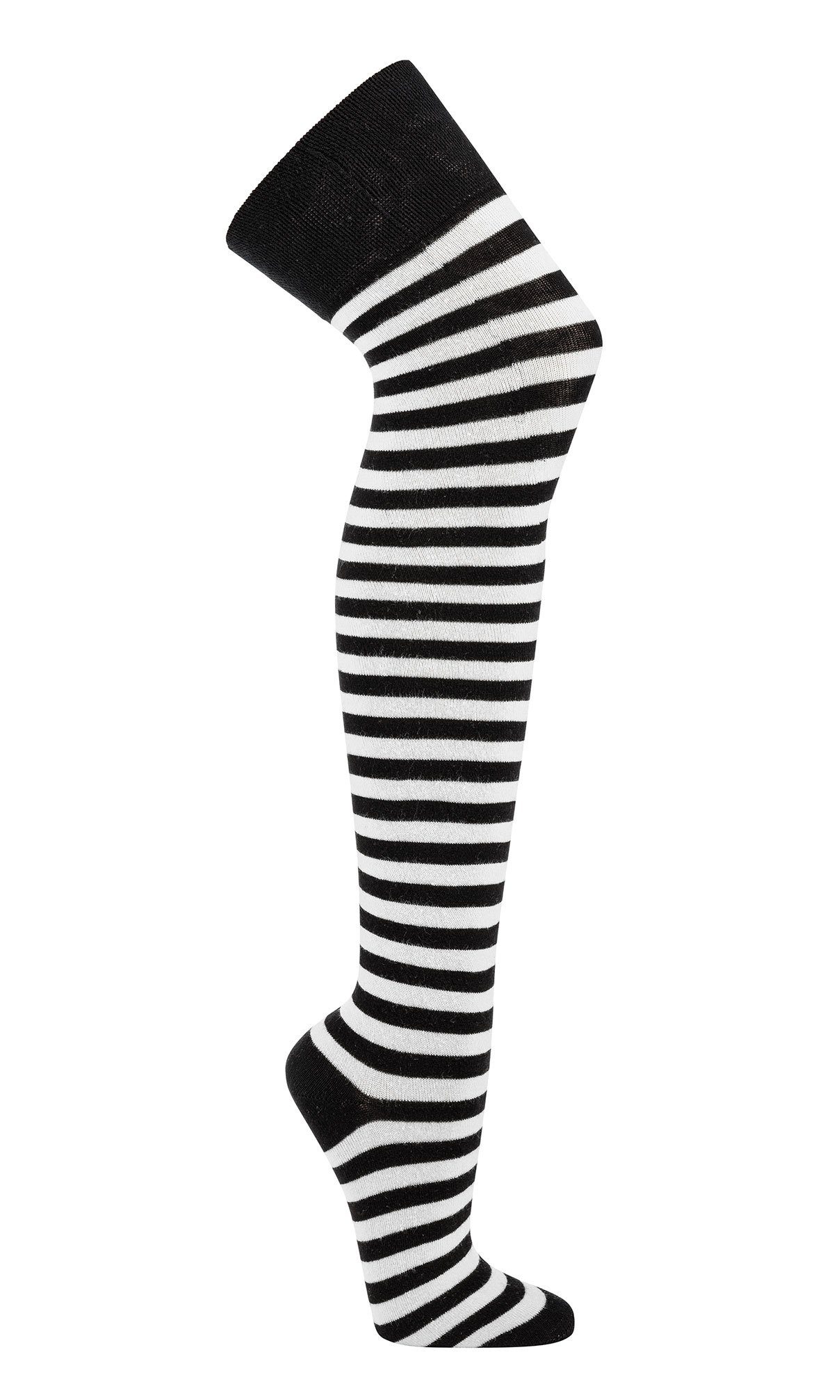 Wowerat Overknees 1 Paar Baumwoll-Overknees Karneval Strümpfe Geringelt & U günstig online kaufen