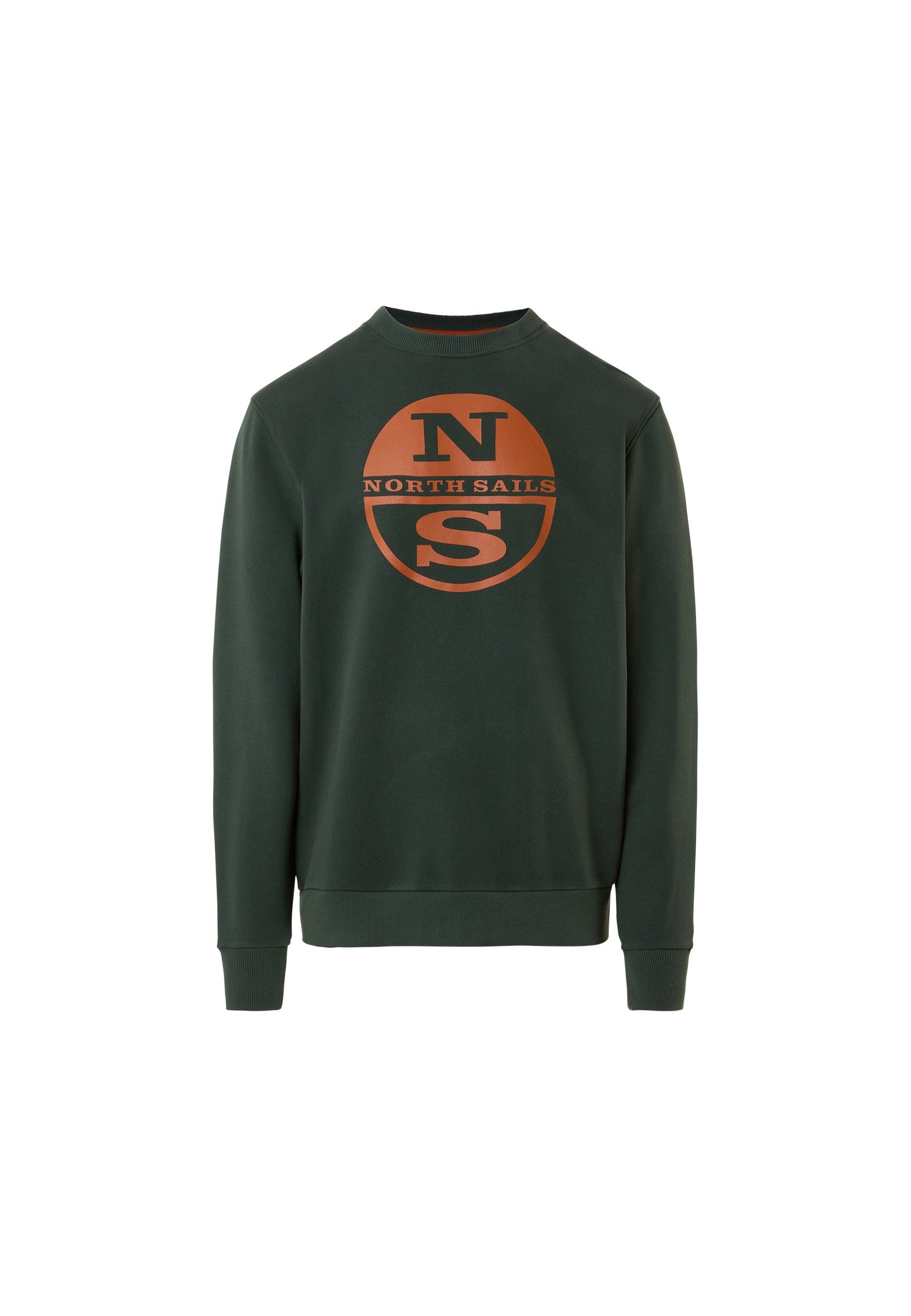 green North Logo-Druck Fleecepullover Sweatshirt mit Sails