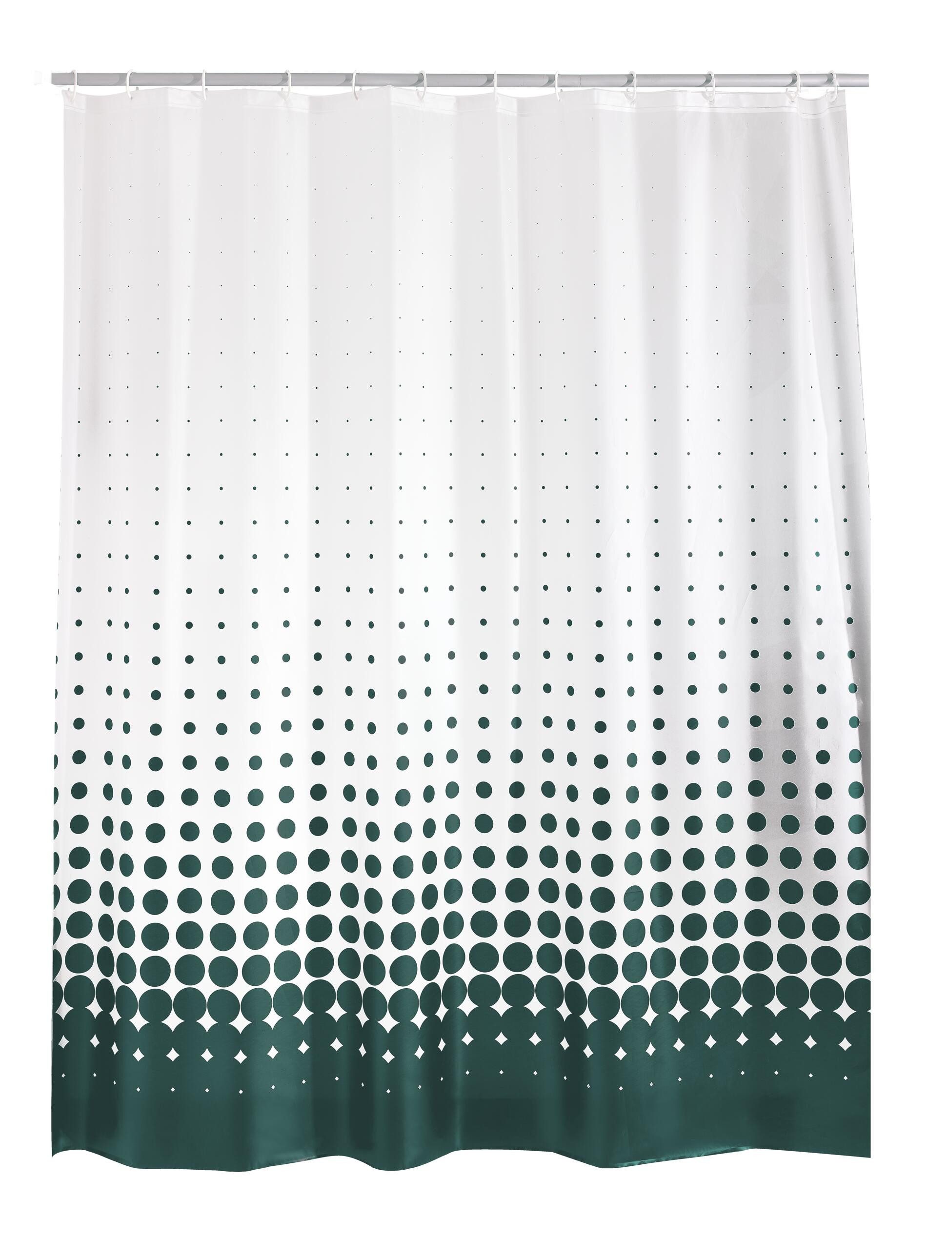 Ridder Duschvorhang Blacky Semitransparent-dunkelgrün Breite 180 günstig online kaufen
