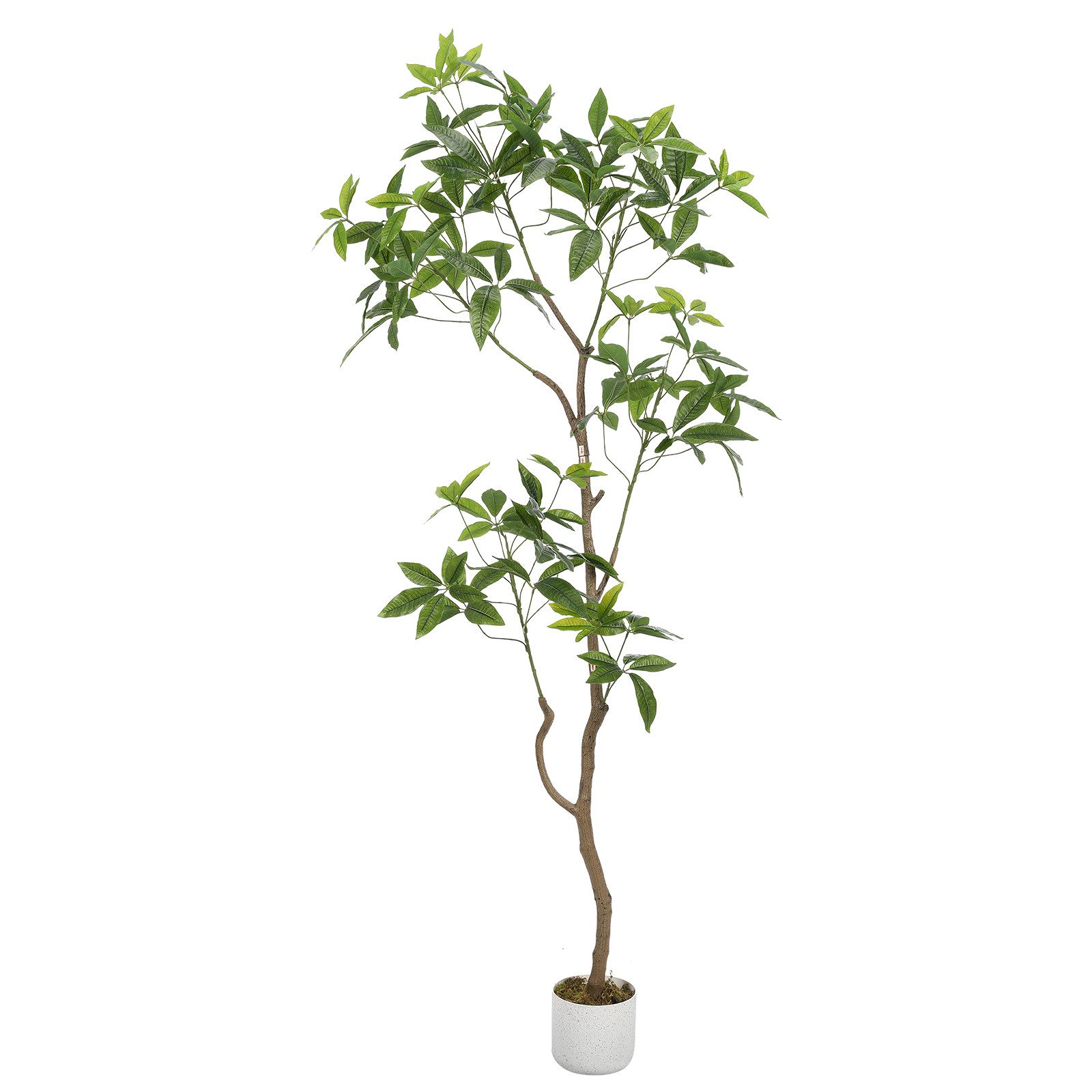 GarveeMore Zimmerpflanze Künstlicher Schefflera-Baum 160cm/200cm Künstliche Pflanzen, Künstlicher Schefflera-Baum für Zuhause, Büro, Wohnzimmer