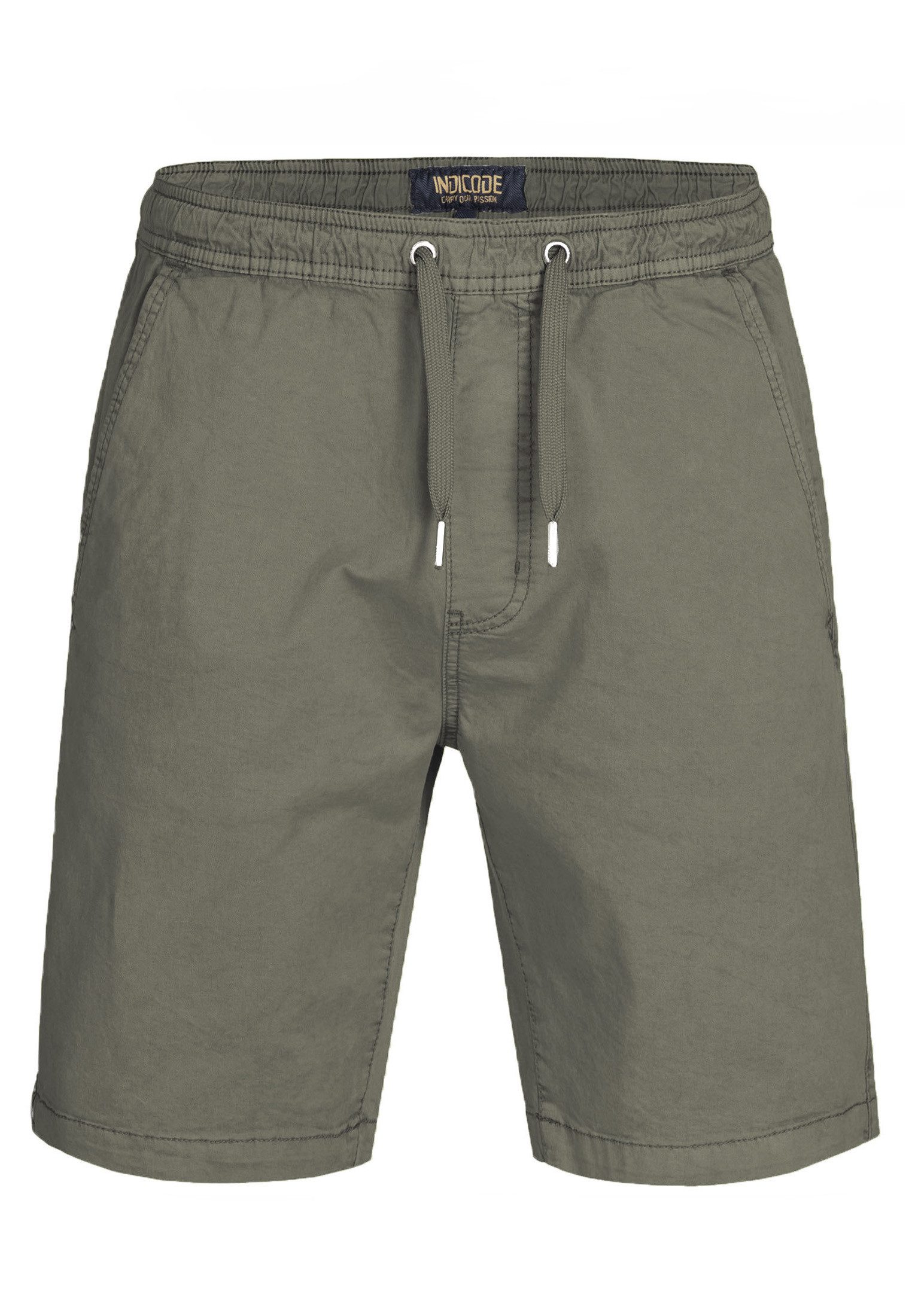 Indicode Chinoshorts Kelowna mit elastischem Bund günstig online kaufen