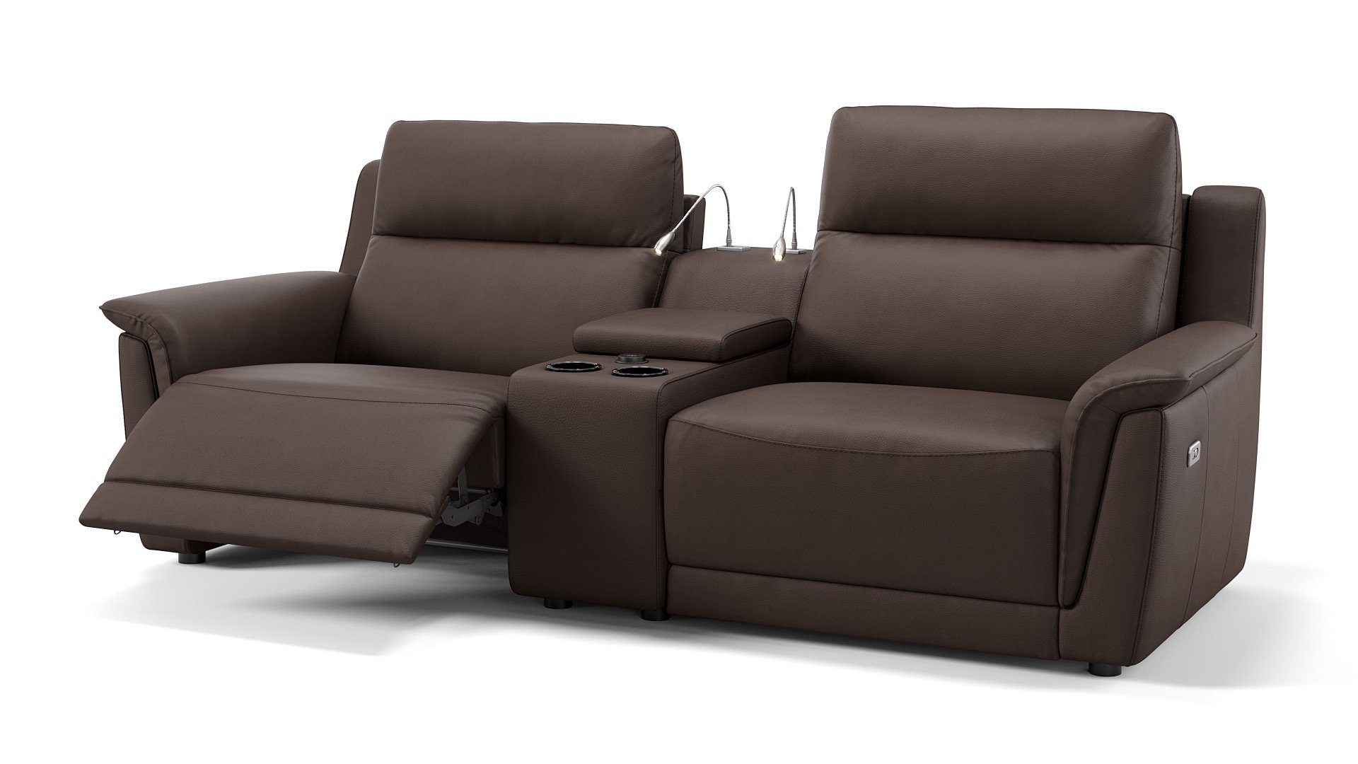 in 101 MALITO cm Braun Kinosofa - M: Sofanella 2-Sitzer x 232 Sofanella Sofa Leder