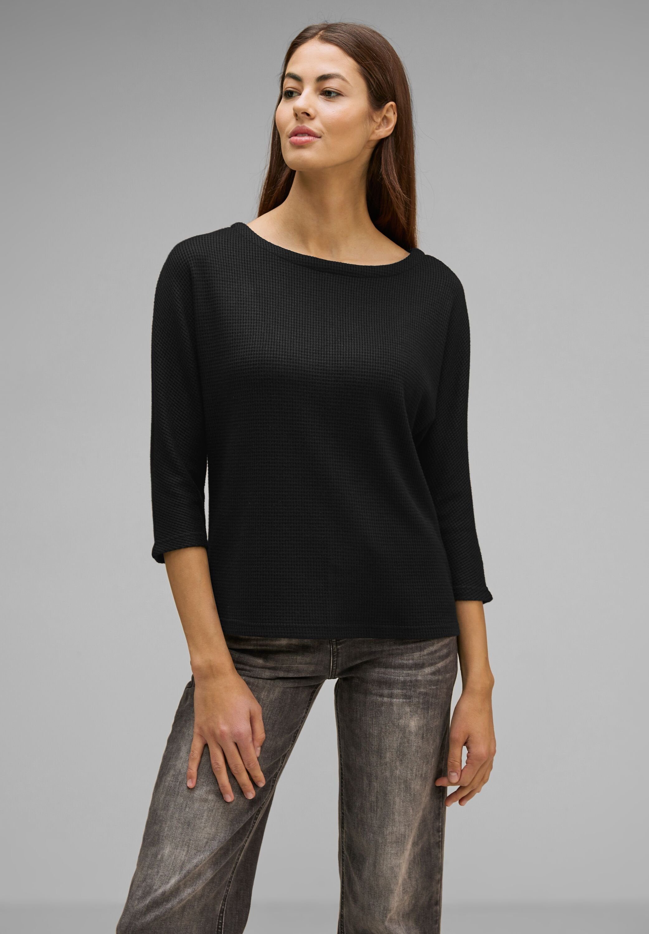 3/4 Black STREET Ärmeln mit ONE 3/4-Arm-Shirt