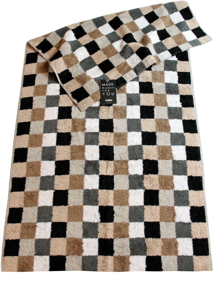 Cawö Handtuch Cawö Handtücher Lifestyle Kiesel kariert 7047