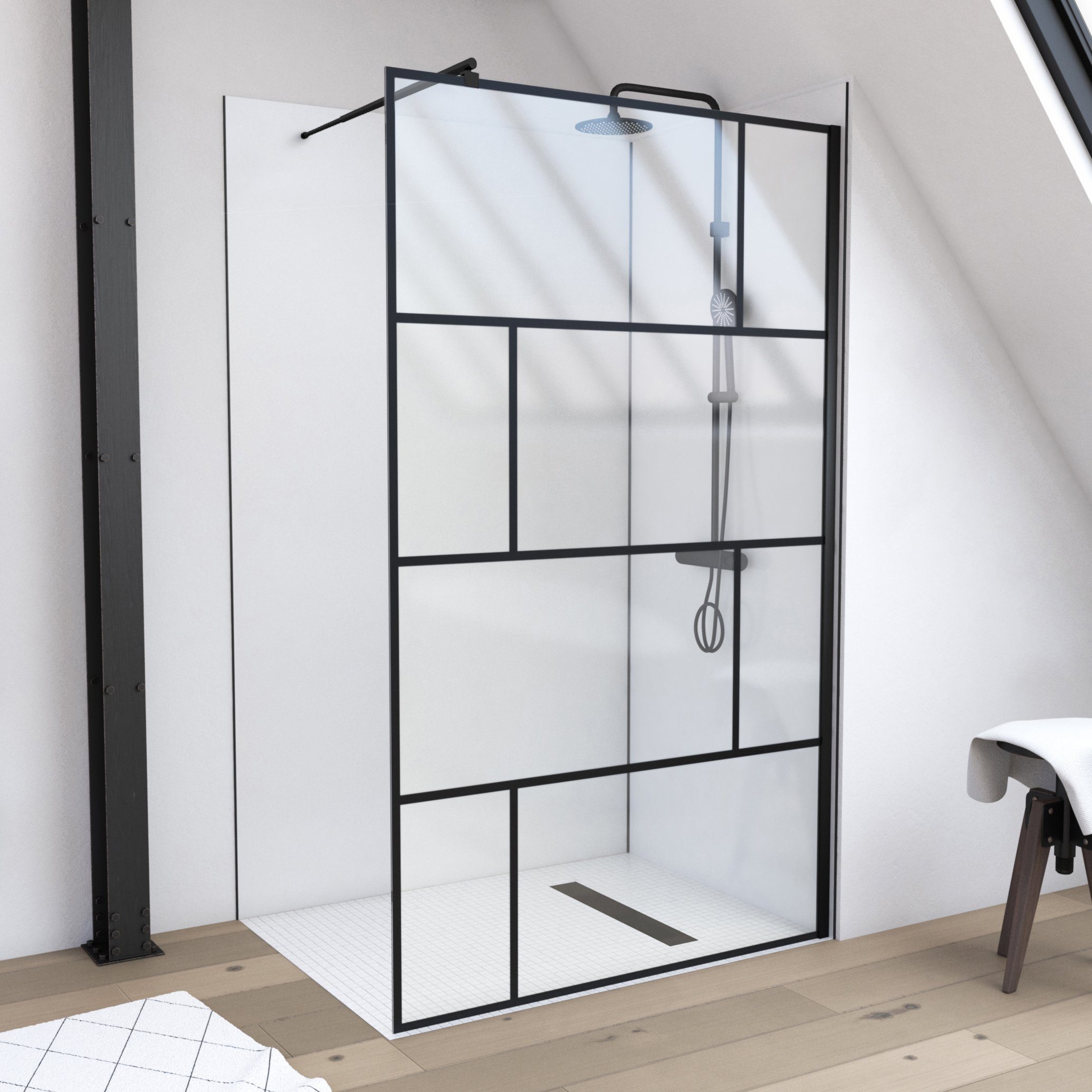 Marwell Walk-in-Dusche Bricks, Einscheibensicherheitsglas, (3 tlg), günstig online kaufen