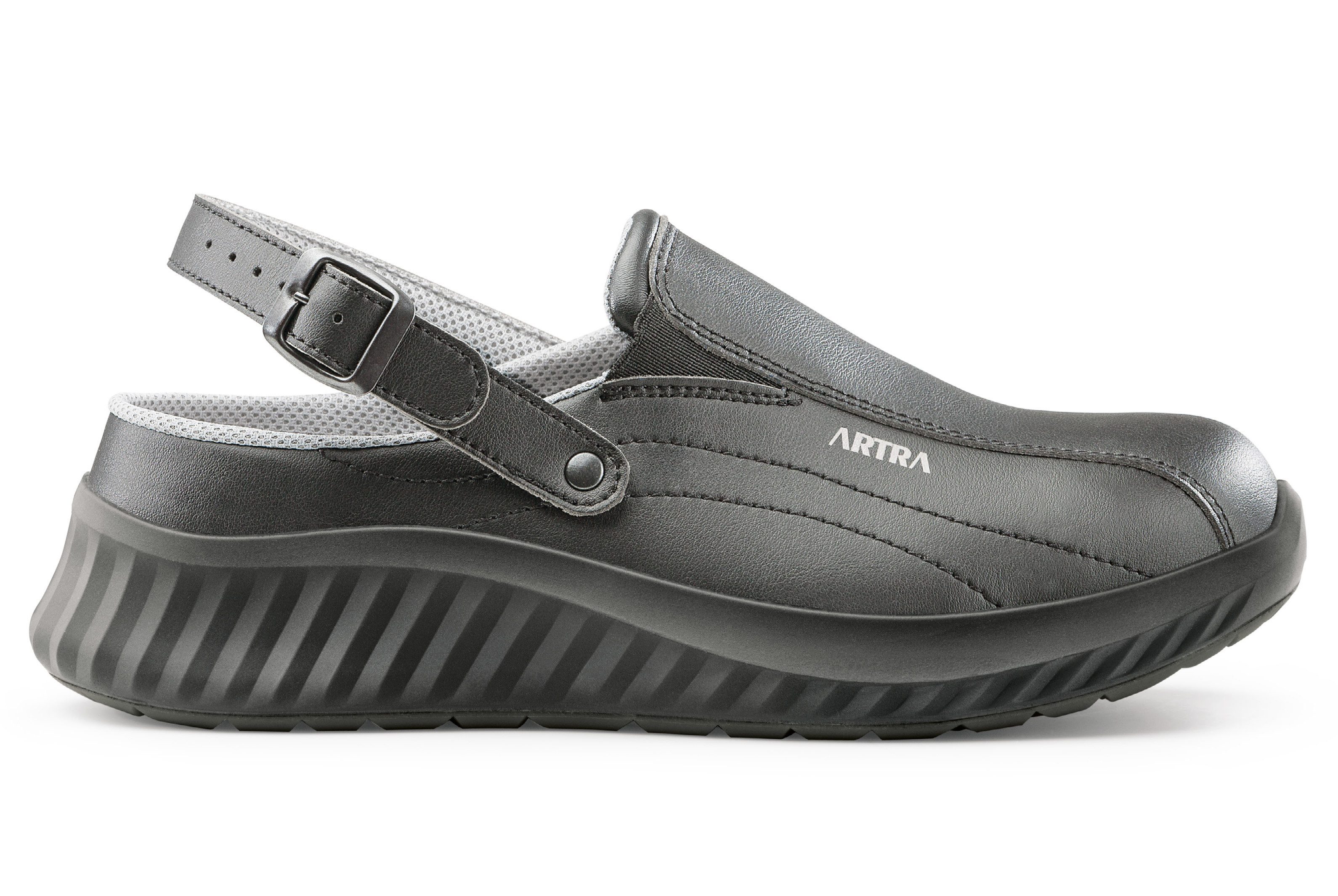 ARTRA FOOTWEAR Sicherheitssandale ARVA schwarz mit Stahlkappe Sicherheitsschuh Zehenschutz 200 Joule, Rutschfest, Antistatisch