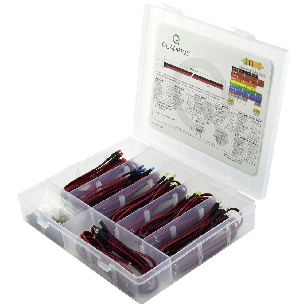 Quadrios LED-Leuchtmittel Quadrios LED-Sortiment Rot, Grün, Gelb, Blau, Kaltweiß, Warmweiß 3