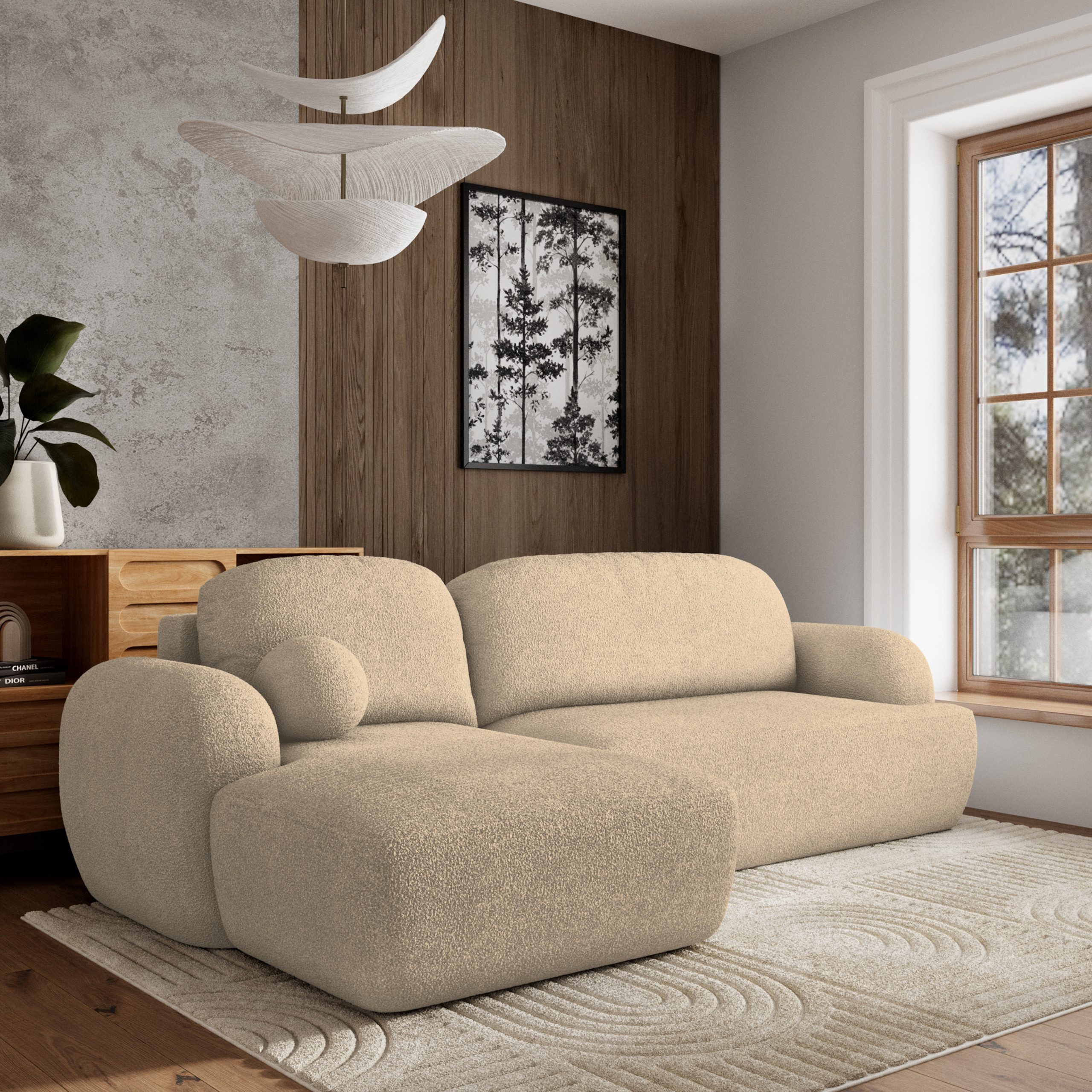 Masseno Ecksofa MODENZA mit Schlaffunktion L-Form, Sofa mit Bettkasten günstig online kaufen