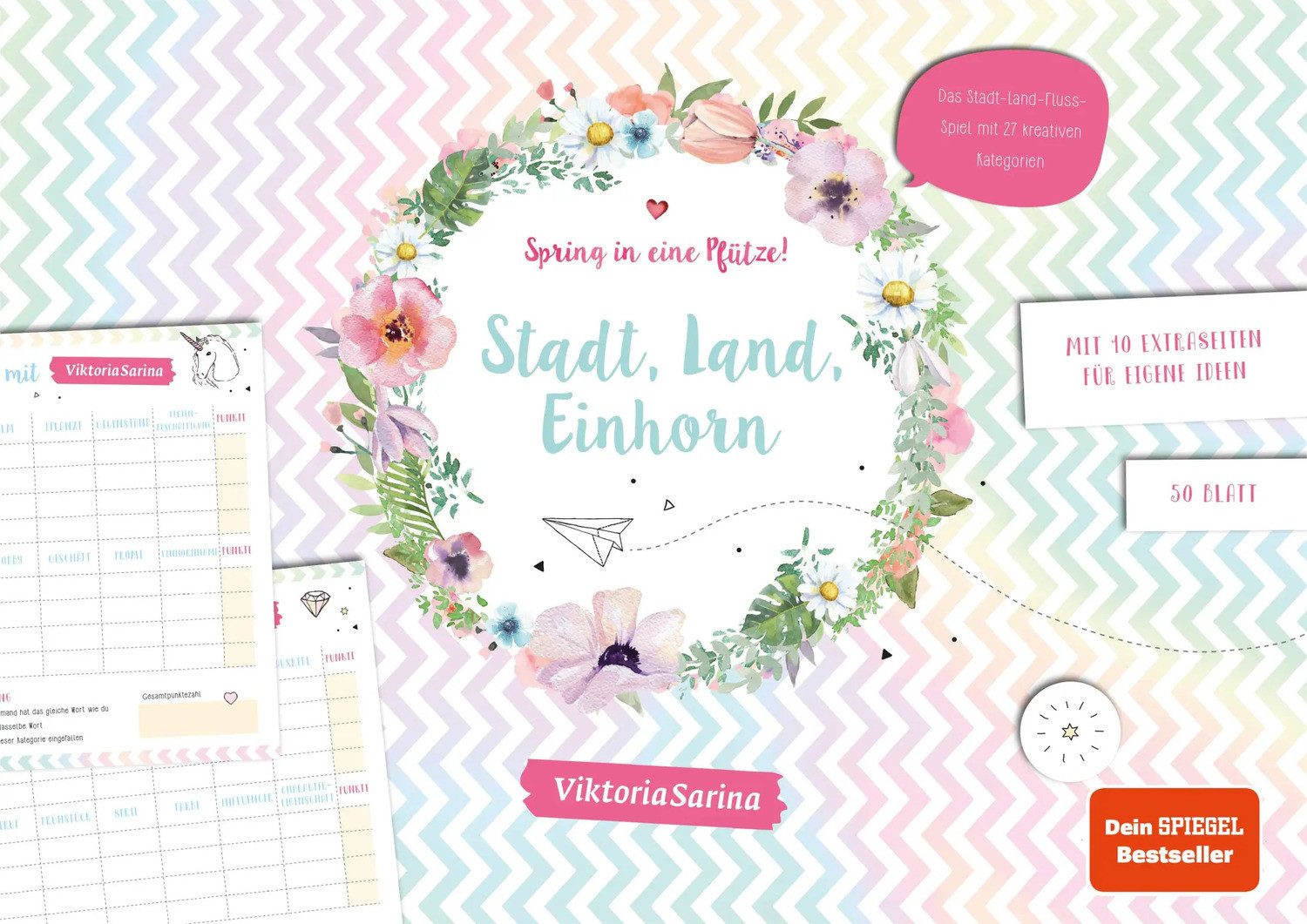 Spiel Spring in eine Pfütze! Stadt Land Einhorn