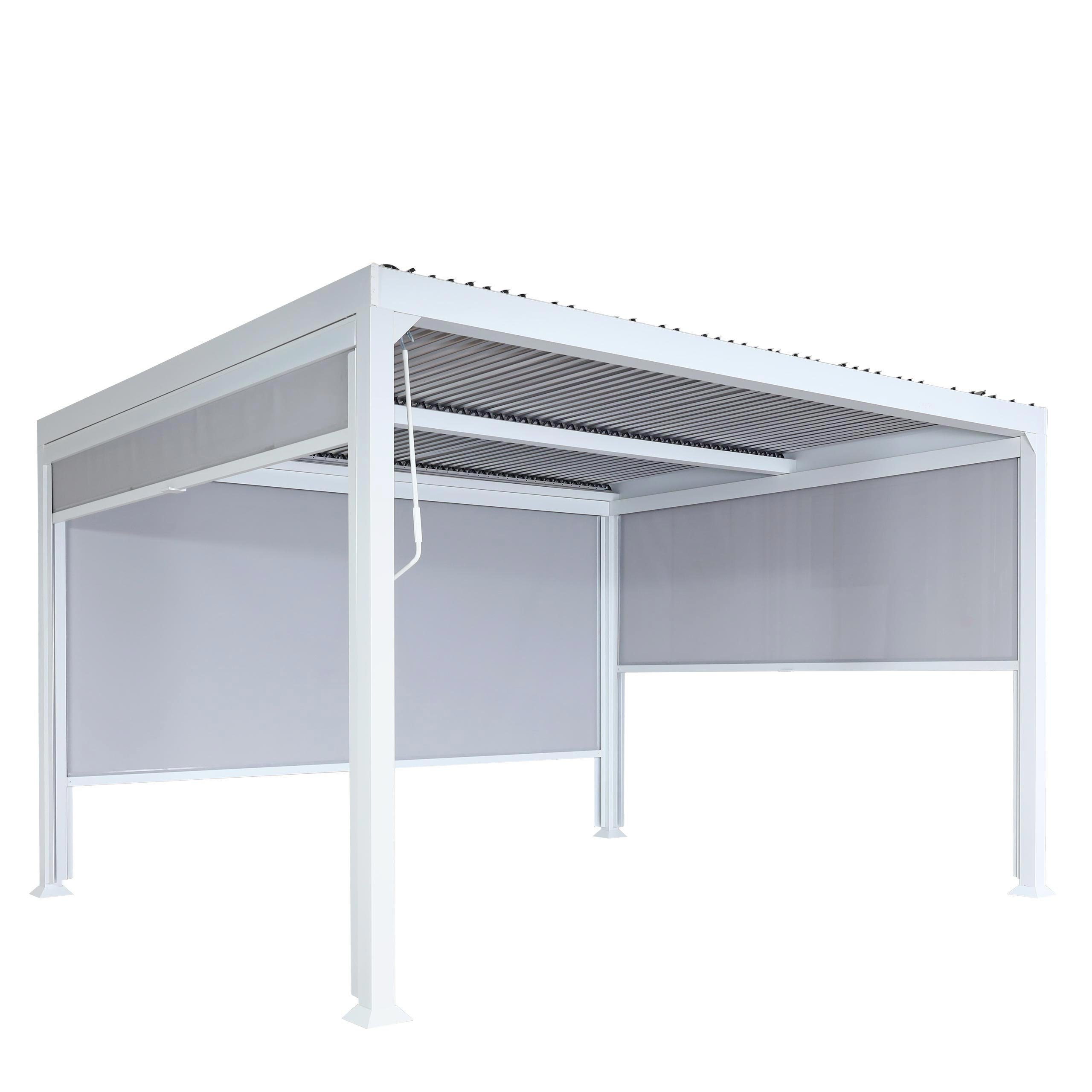MCW Pergola MCW-L41-S3, BxTxH: 368x306x224 cm, (4-tlg), Ink. Füße für eine stabile Standfestigkeit, Gestell mit 8x8cm Pfosten