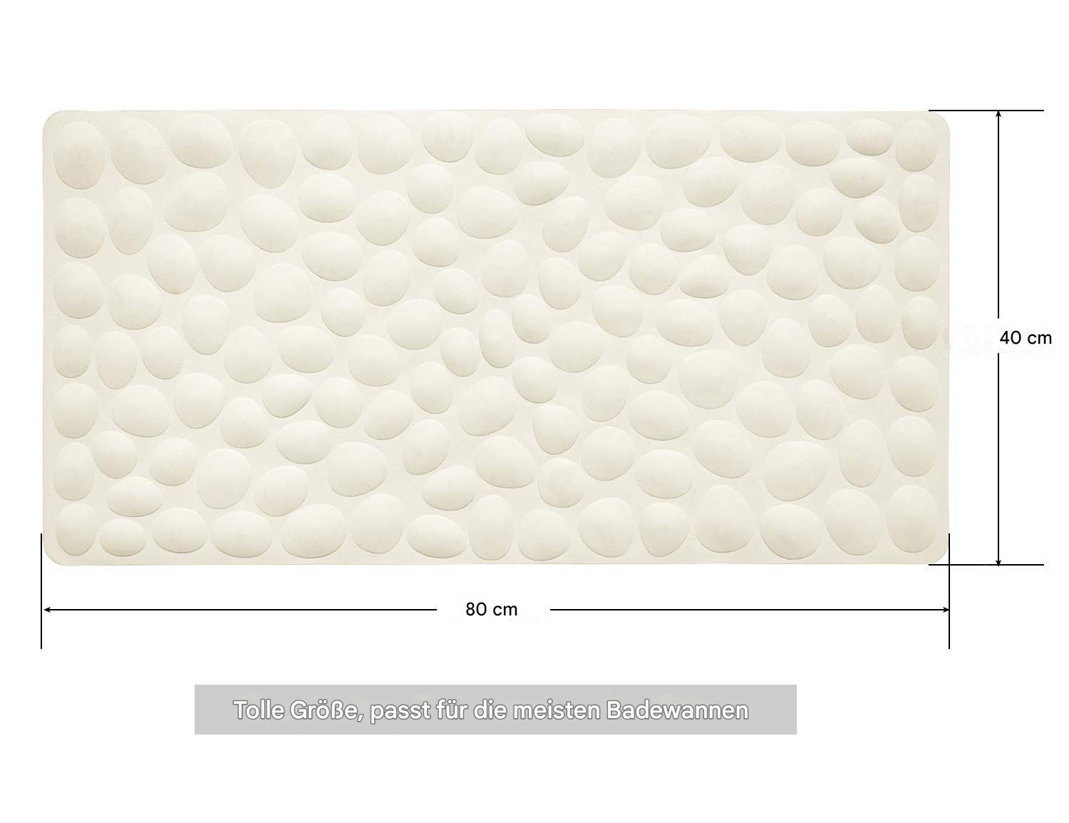 SURFOU Badematte Badewannenmatte rutschfest, Antirutschmatte für Badewanne, Badematte, Maschinenwaschbar, Naturkautschuk, Rechteck 40*80cm, Duschmatte rutschfes – Bild 4 von 5