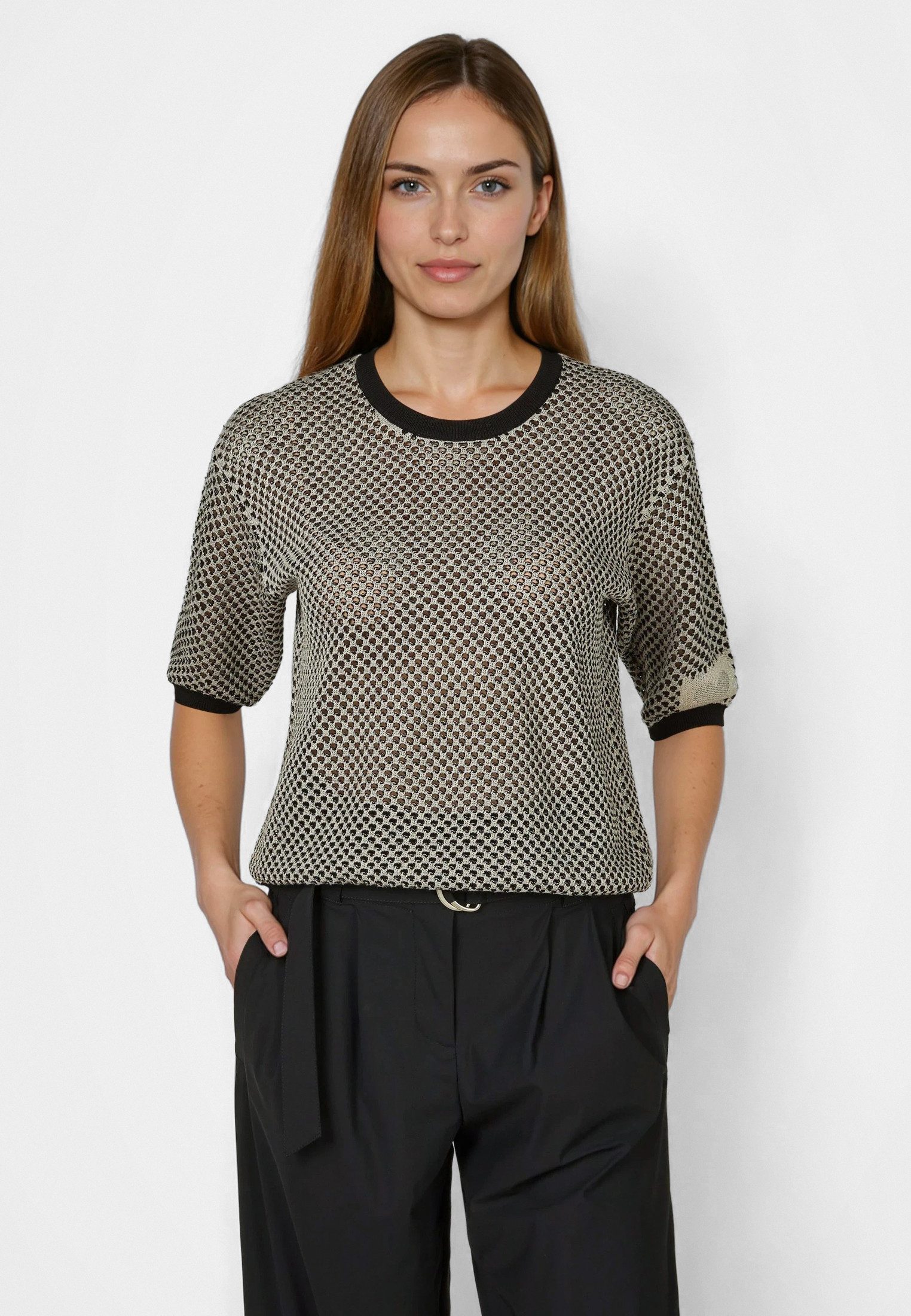 MARC AUREL Strickpullover in Netzstruktur günstig online kaufen
