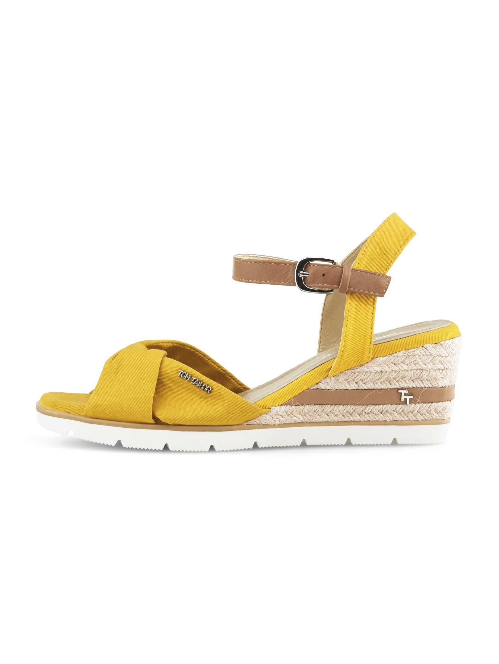 TOM TAILOR Sandaletten mit Keilabsatz Sandale (1-tlg) yellow
