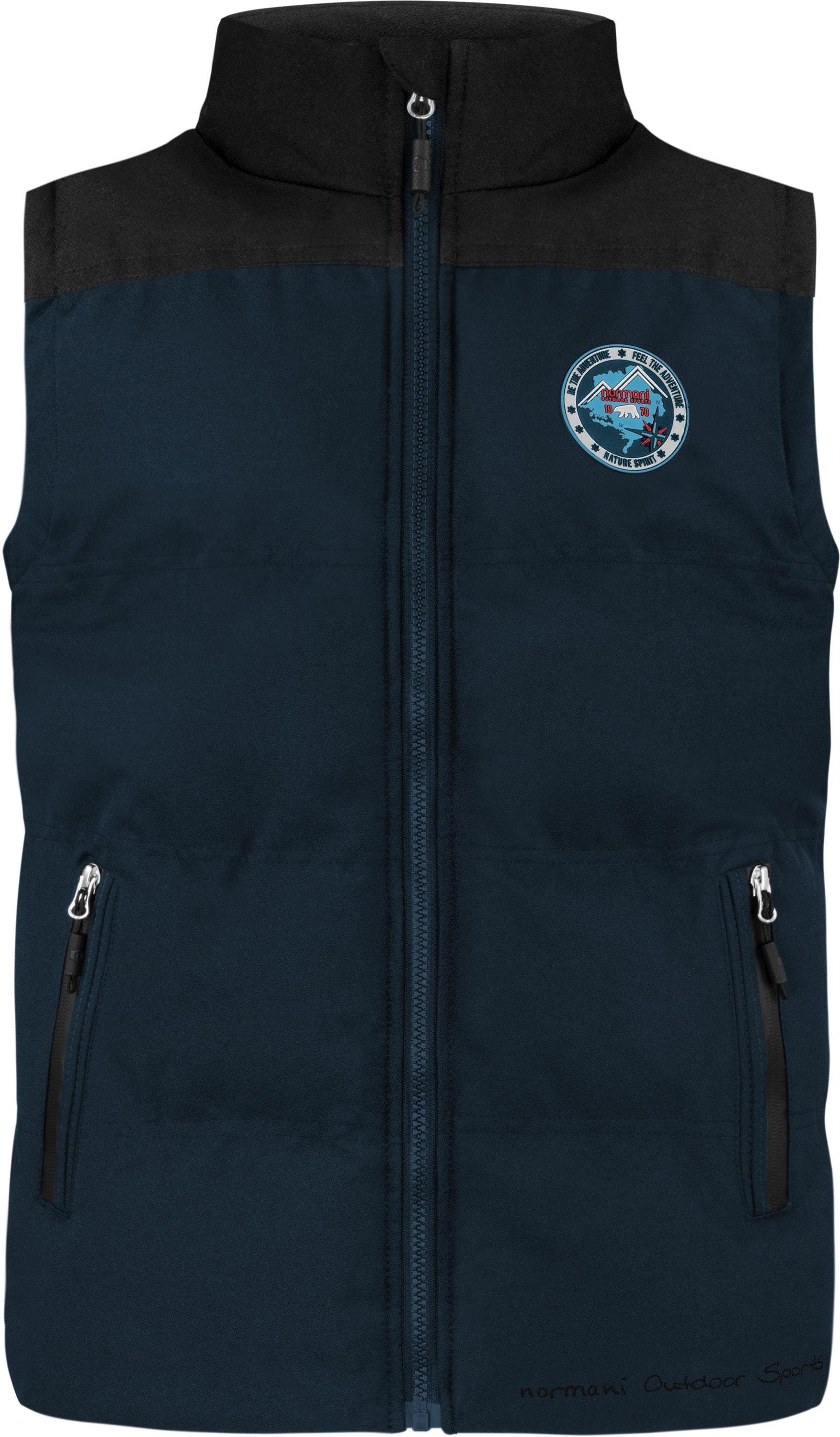 normani Steppweste Kinder Weste Skien (1-tlg) Unisex Wattierte Winterweste - winddichter Bodywarmer Weste mit Kapuze