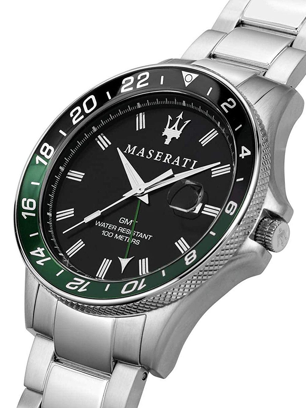 MASERATI Quarzuhr Maserati R8853140005 Sfida GMT Herrenuhr 44mm 10ATM Maserati R8853140005 Sfida GMT Herrenuhr 44mm 10ATM
