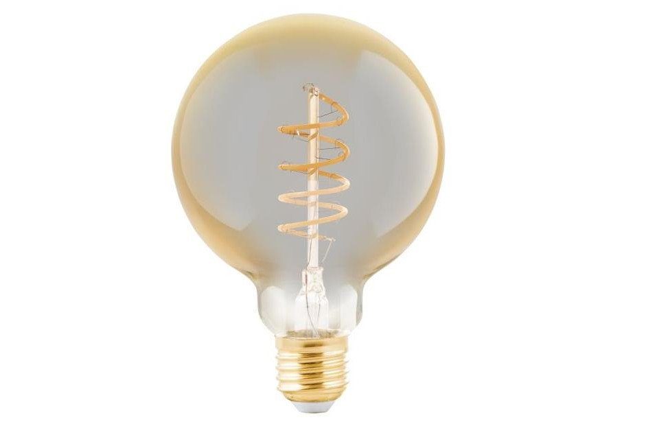 EGLO LED-Leuchtmittel Eglo LED Globe G95 E27 4W amber, Dimmbar