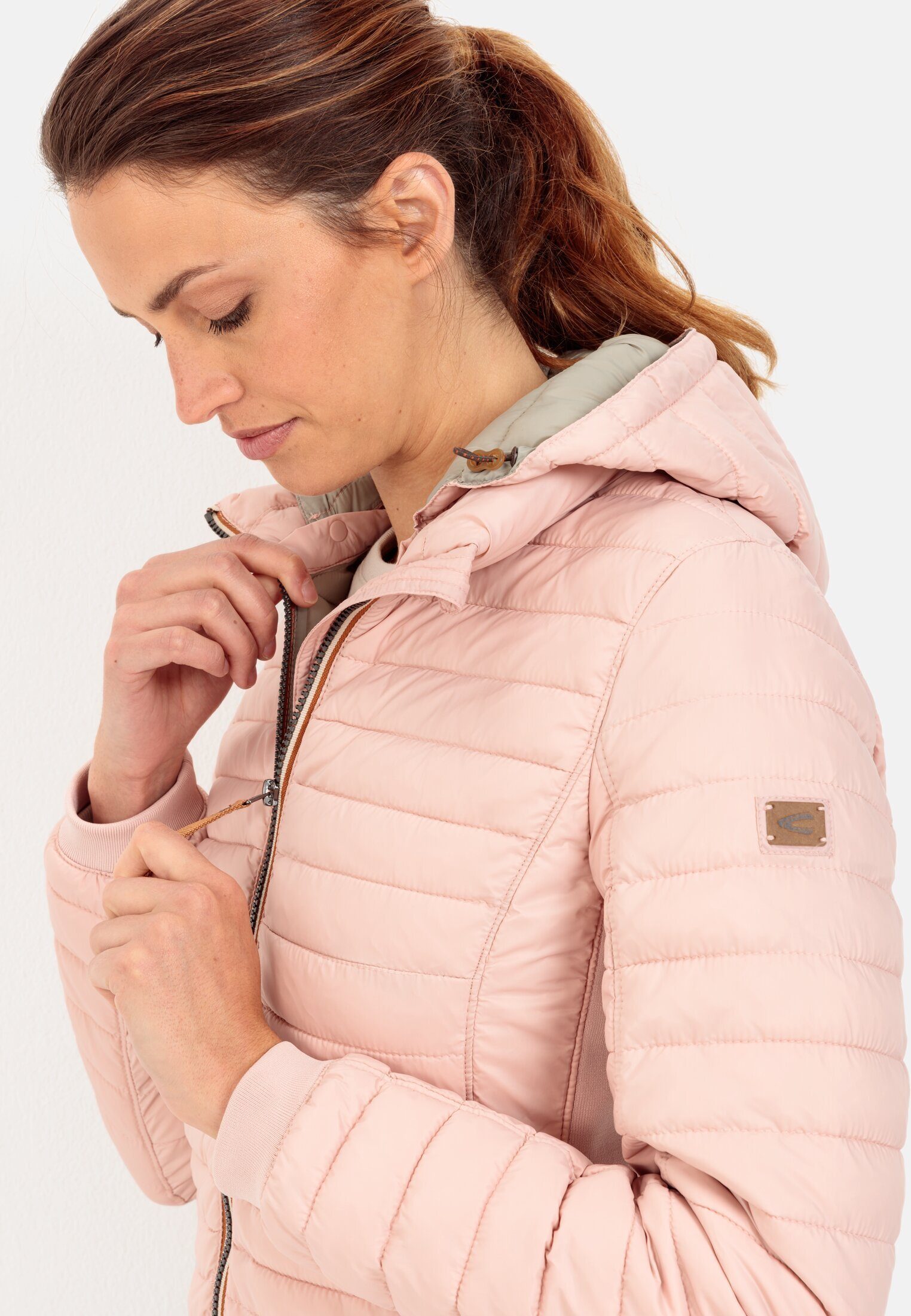 camel active Steppjacke leicht wattiert Langarm Markenlabel