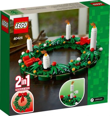 LEGO® Konstruktionsspielsteine LEGO® 40426 Türkranz / Adventskranz 2in1, (510 St)