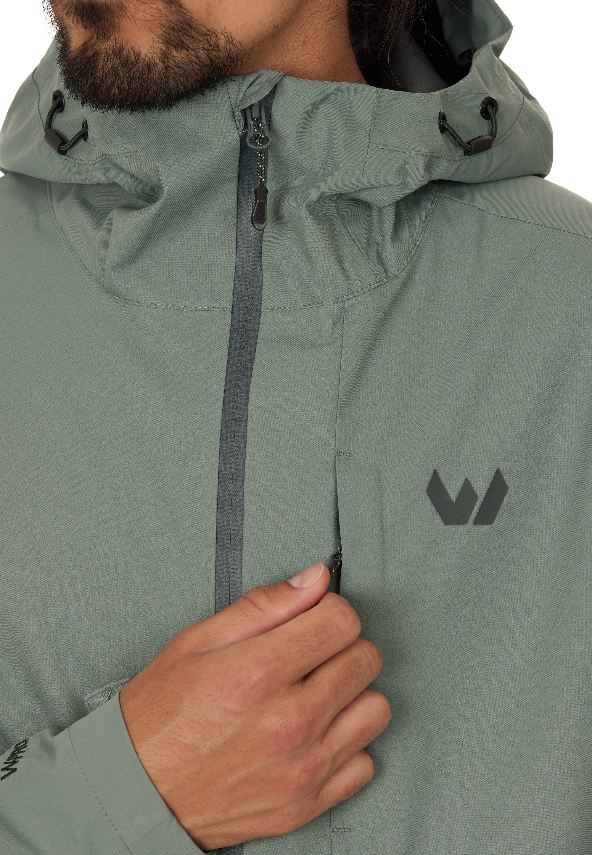 grau WHISTLER Osbourne Nähten Outdoorjacke mit getapten