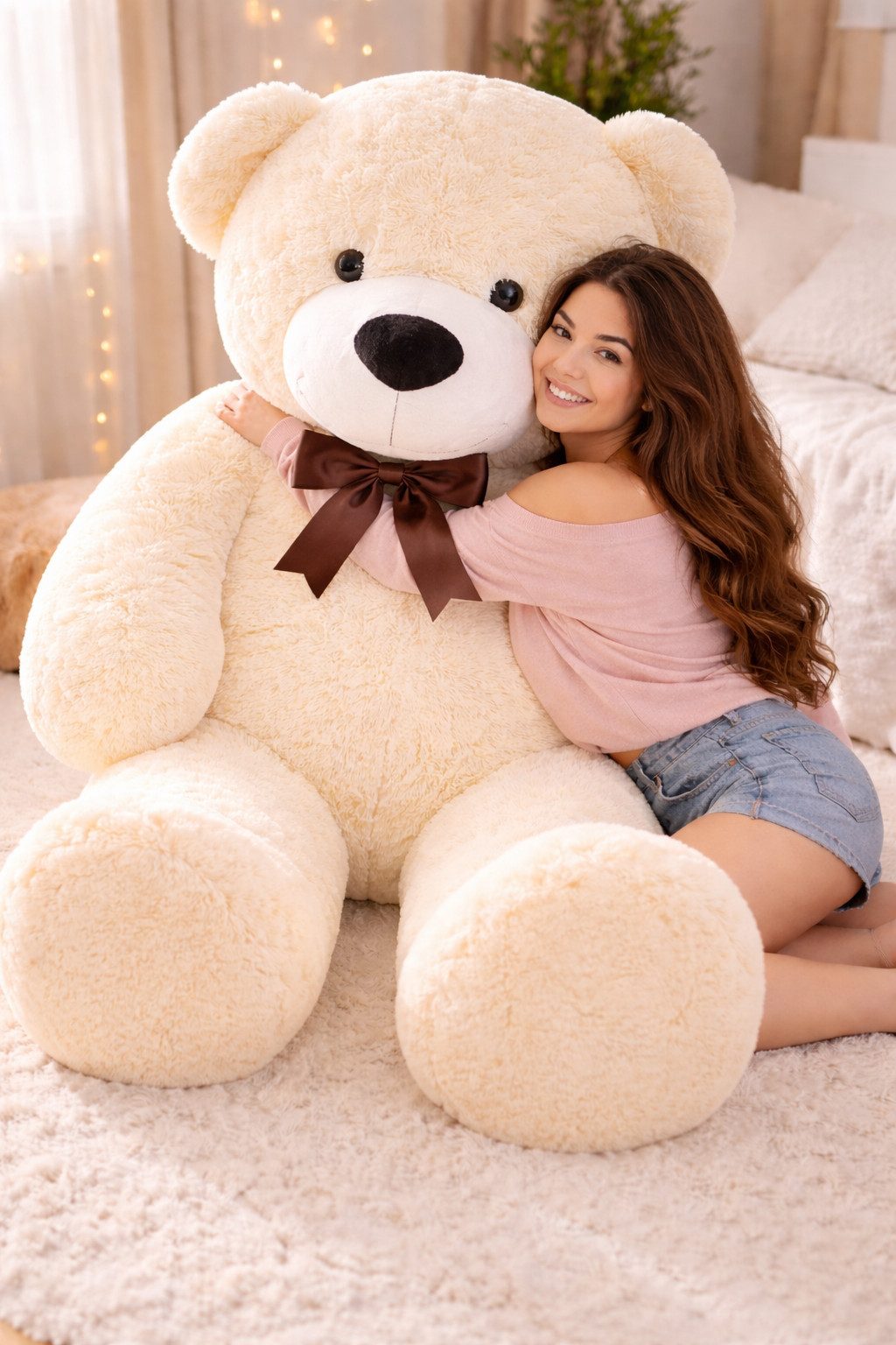 Landster Kuscheltier Teddybär XXL 160 cm Plüschtier Bär Teddy Plüschbär, Weicher Plüsch Bär