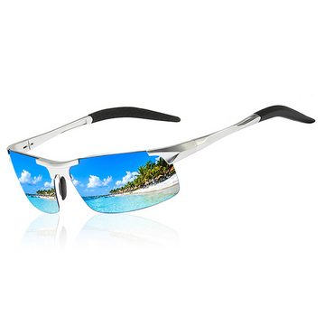 Fivejoy Sonnenbrille Polarisiert Verspiegelt Retro Fahren Fahrerbrille UV400 Schutz (1-St)