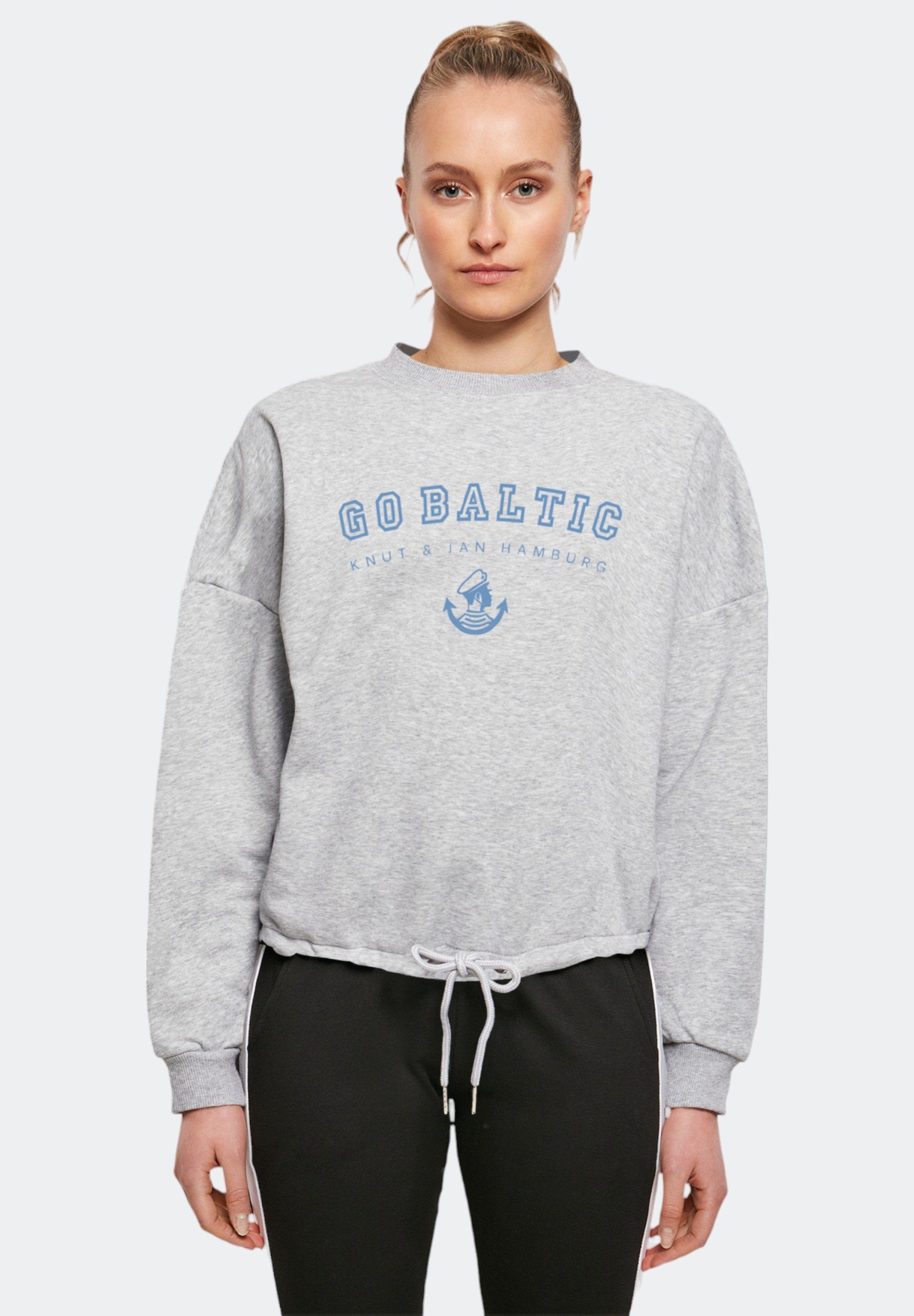 F4NT4STIC Sweatshirt Go Baltic Knut & Jan Hamburg Print heather grey