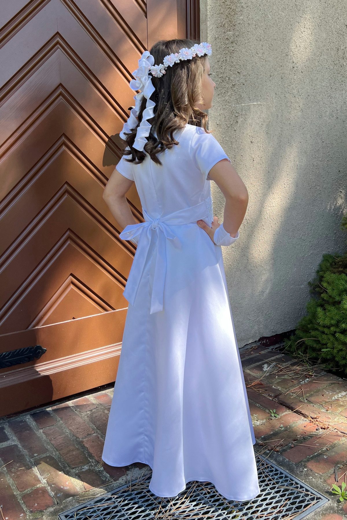 Dalary Partykleid Blumenmädchenkleid Kommunionkleid Dalary DK-202 Weiß