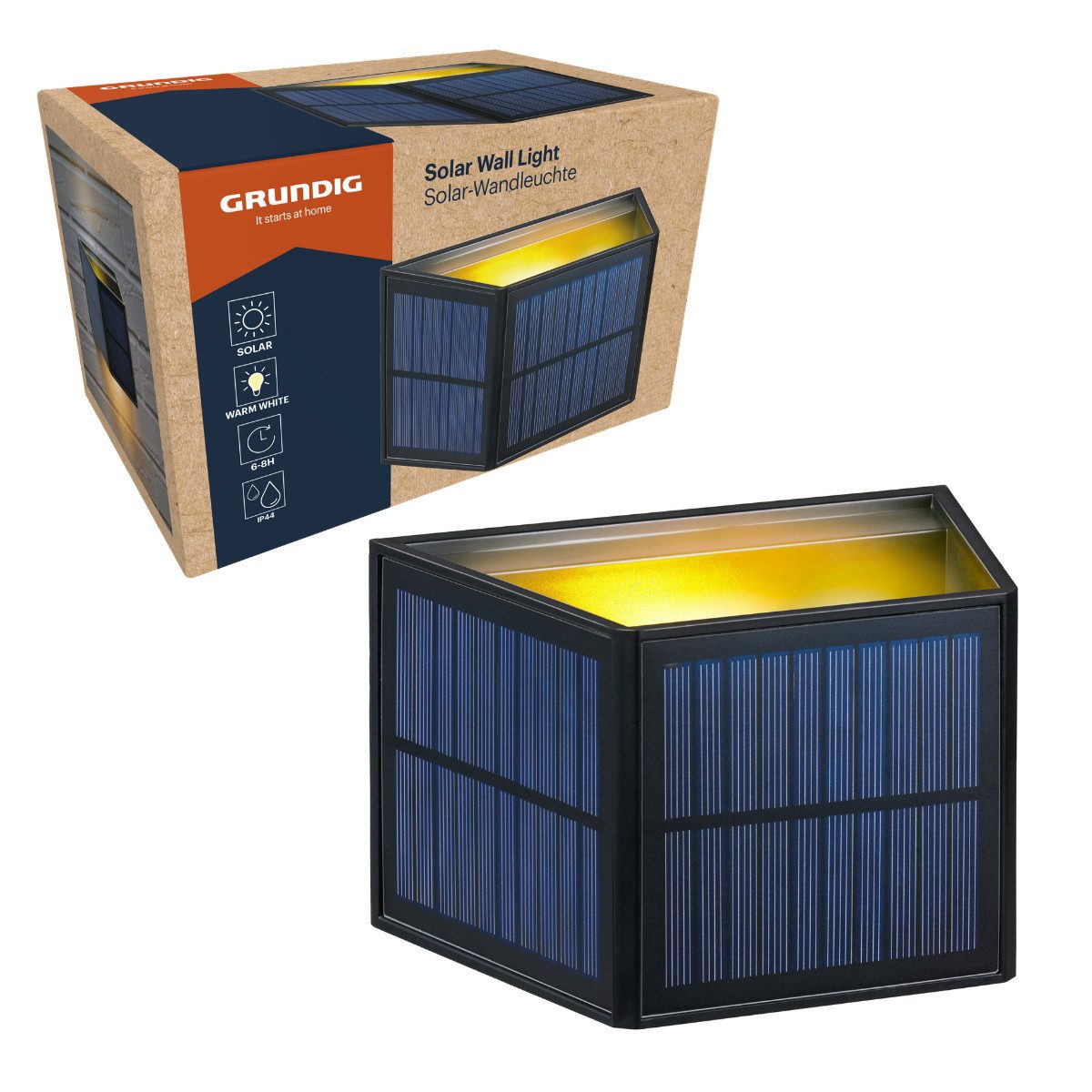 Grundig Wandleuchte Grundig Solarlampen für Außen - Solarleuchten Garten