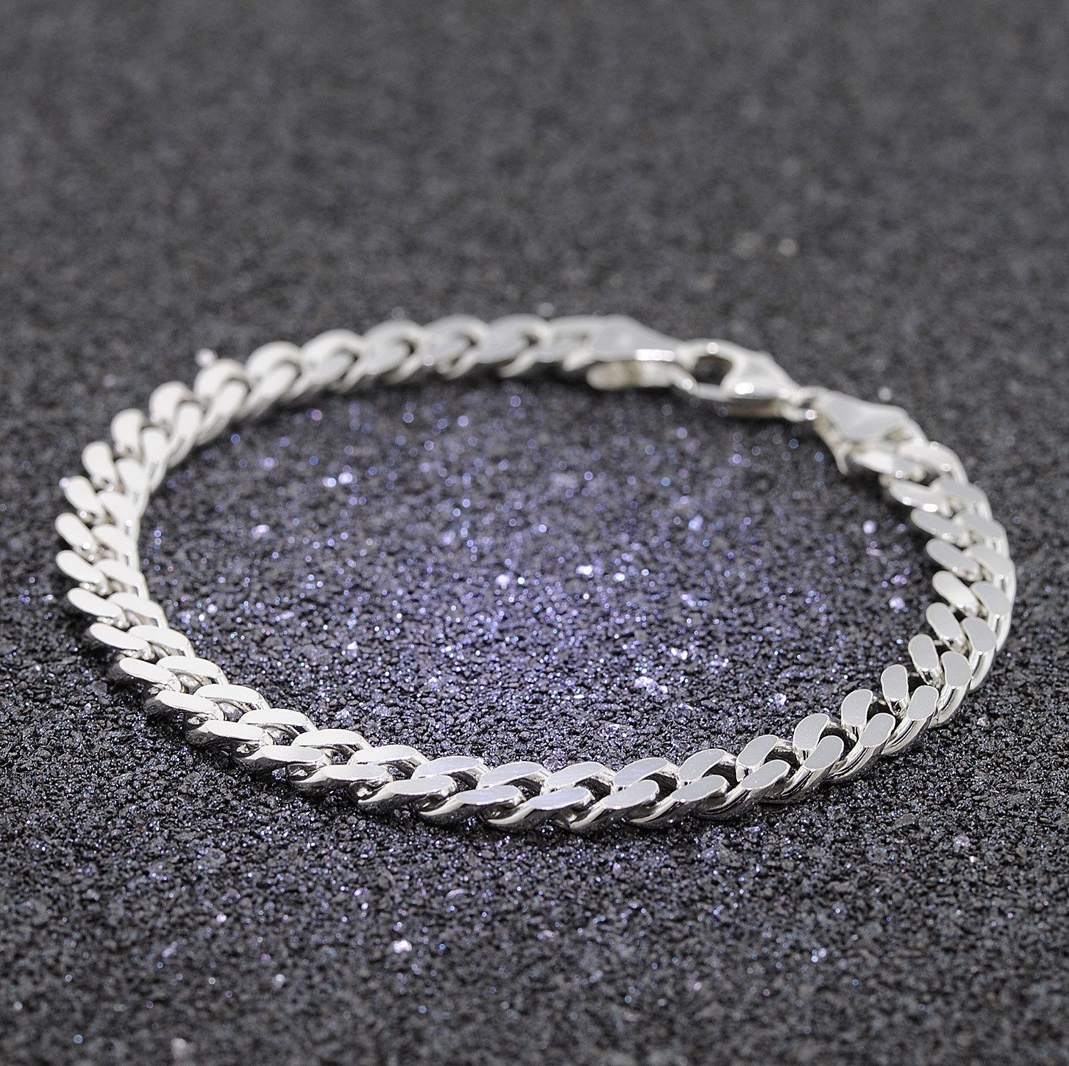 trendor Gliederarmband für Männer 925 Silber Massiv Panzerkette Breite 6,9 günstig online kaufen