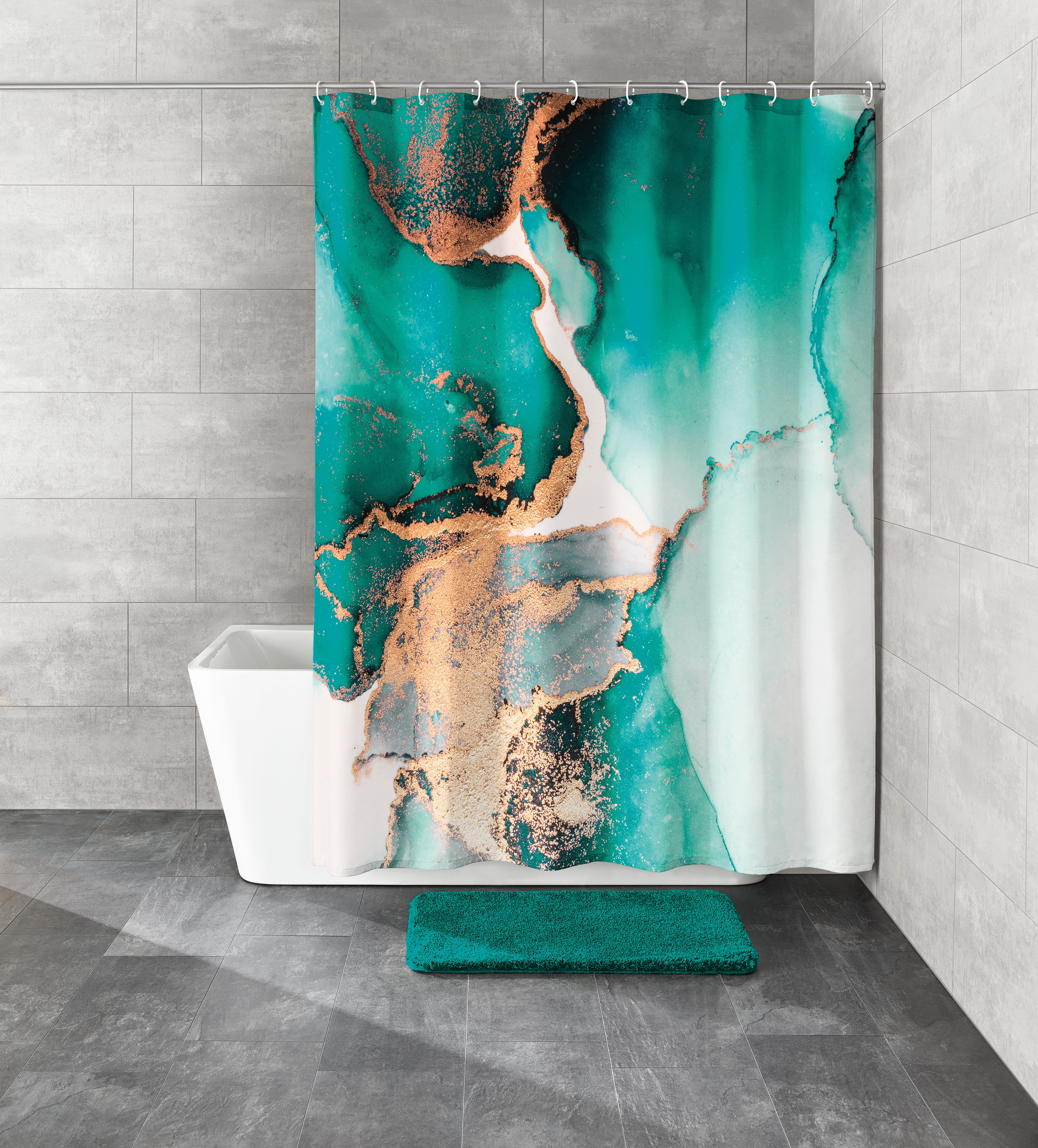 Kleine Wolke Duschvorhang Teal Breite 180 cm