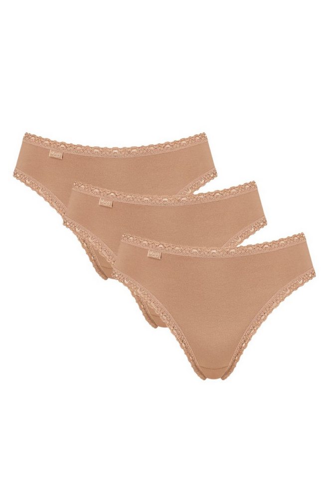 sloggi Tai-Slip 3er Pack 24/7 Cotton Lace (Spar-Set) Tai Slip - Baumwolle - Atmungsaktiv