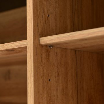 REDOM Sideboard Moderner sideboard aus Holz mit drei Türen und Regalen (160 x 35 x 76 cm, Einfache Montage, platzsparendes Design), robust und zuverlässig