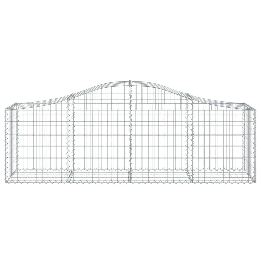 vidaXL Blumentopf Gabionen mit Hochbogen 7 Stk. 200x50x60/80 cm Verzinktes Eisen (7 St)