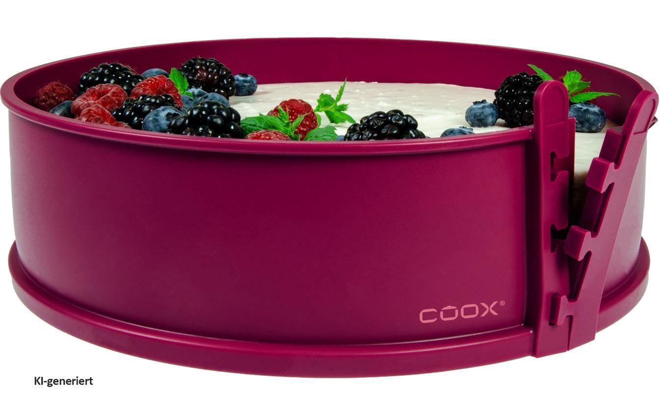 coox Springform Gugelhupfform aus Silikon 24x10 cm – stabile Backform mit Griffen, (Stück 1-tlg), Hitzebeständig bis 230°C und kälteresistent bis -40°C