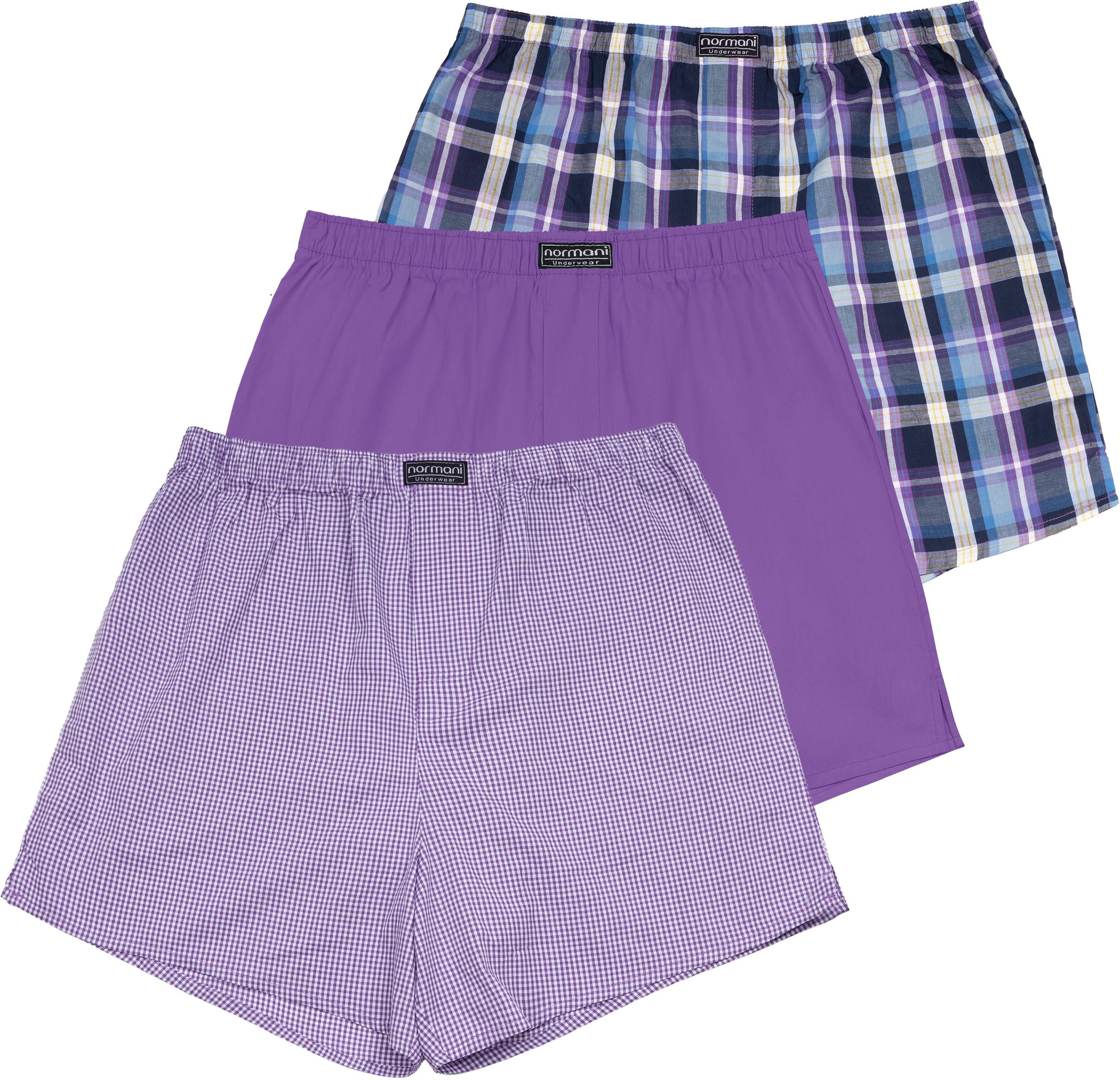 normani Boxershorts 3 Stück Herren Web Boxershorts Aus atmungsaktiver Baumw günstig online kaufen