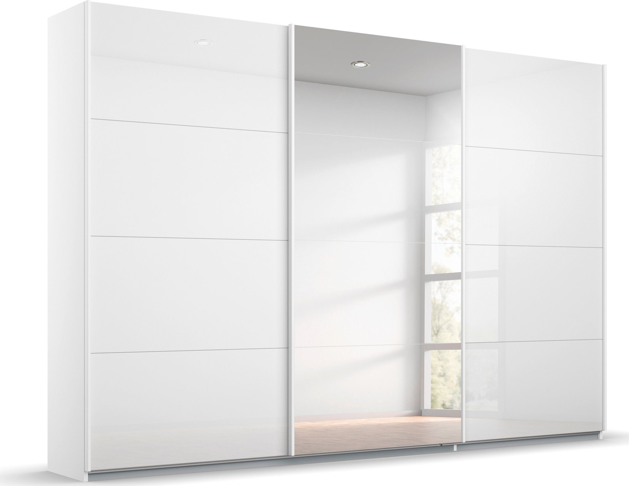 rauch Schwebetürenschrank Kleiderschrank Schrank Garderobe KOLUNA mit Glast günstig online kaufen