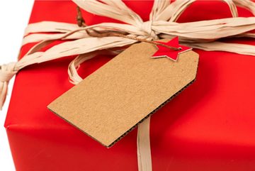 Star Geschenkpapier, Geschenkpapier einfarbig 70cm x 2m Rolle Rot glänzend
