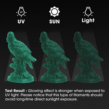 YI Filament PLA Leuchtet 3D Drucker Filament, Leuchtendes Sternen Grün