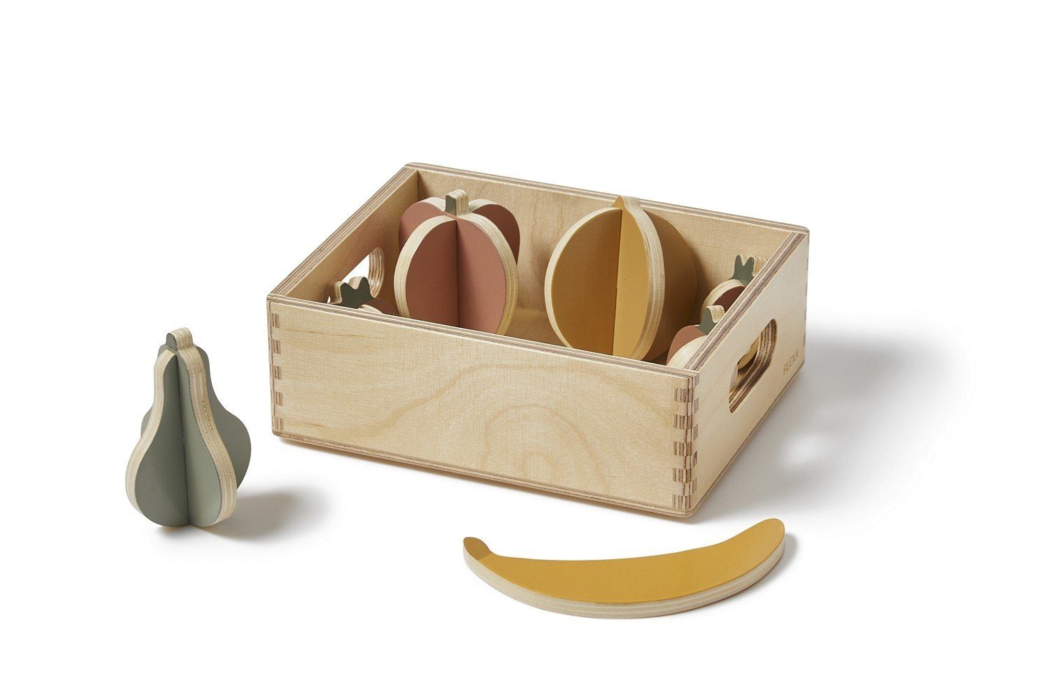 Flexa Kaufladensortiment Früchteset in Holzkiste, (Komplett-Set, Komplett-Set)