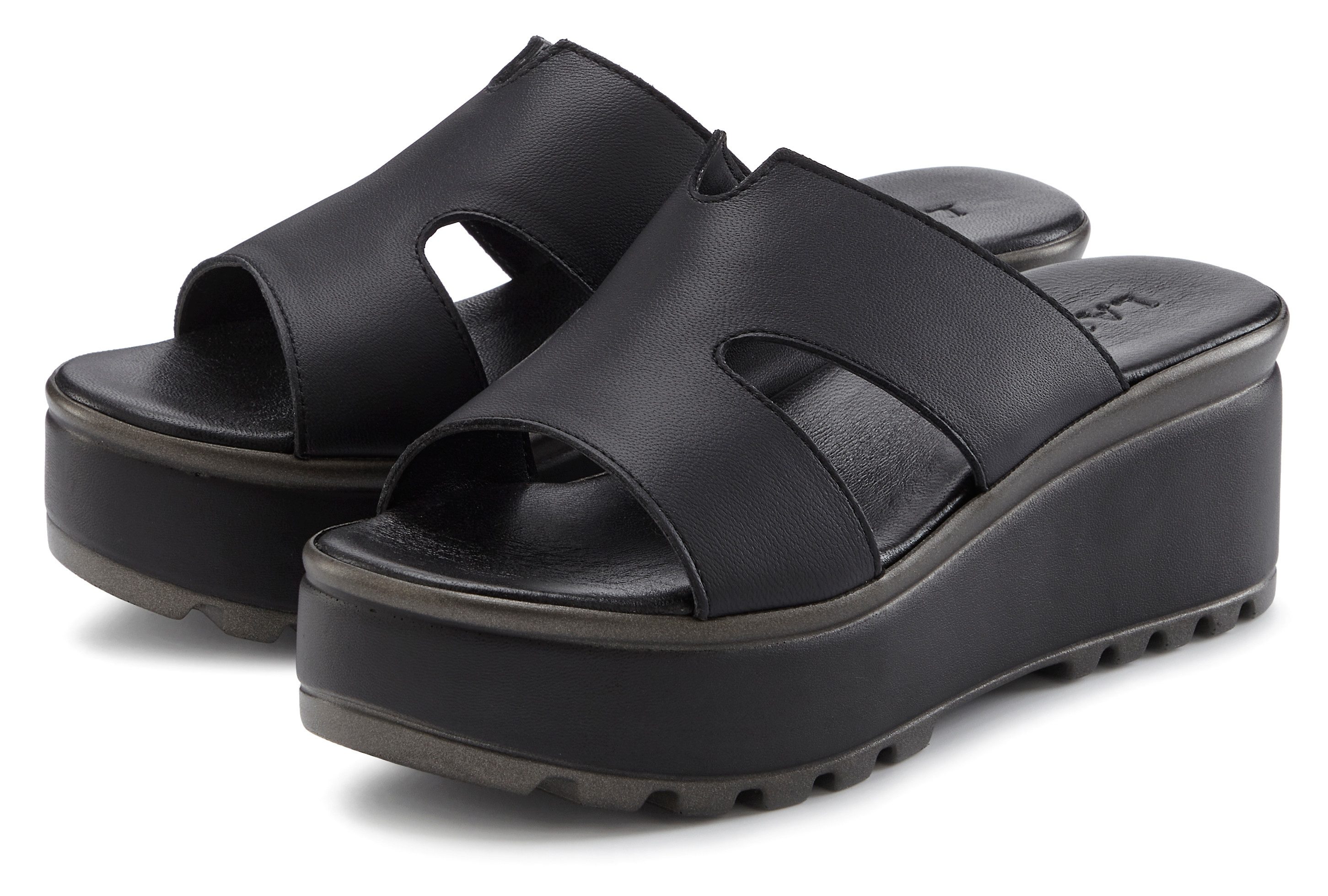 LASCANA Sandale, Sommerschuh, Mule, offener Schuh, Pantolette aus Leder mit günstig online kaufen